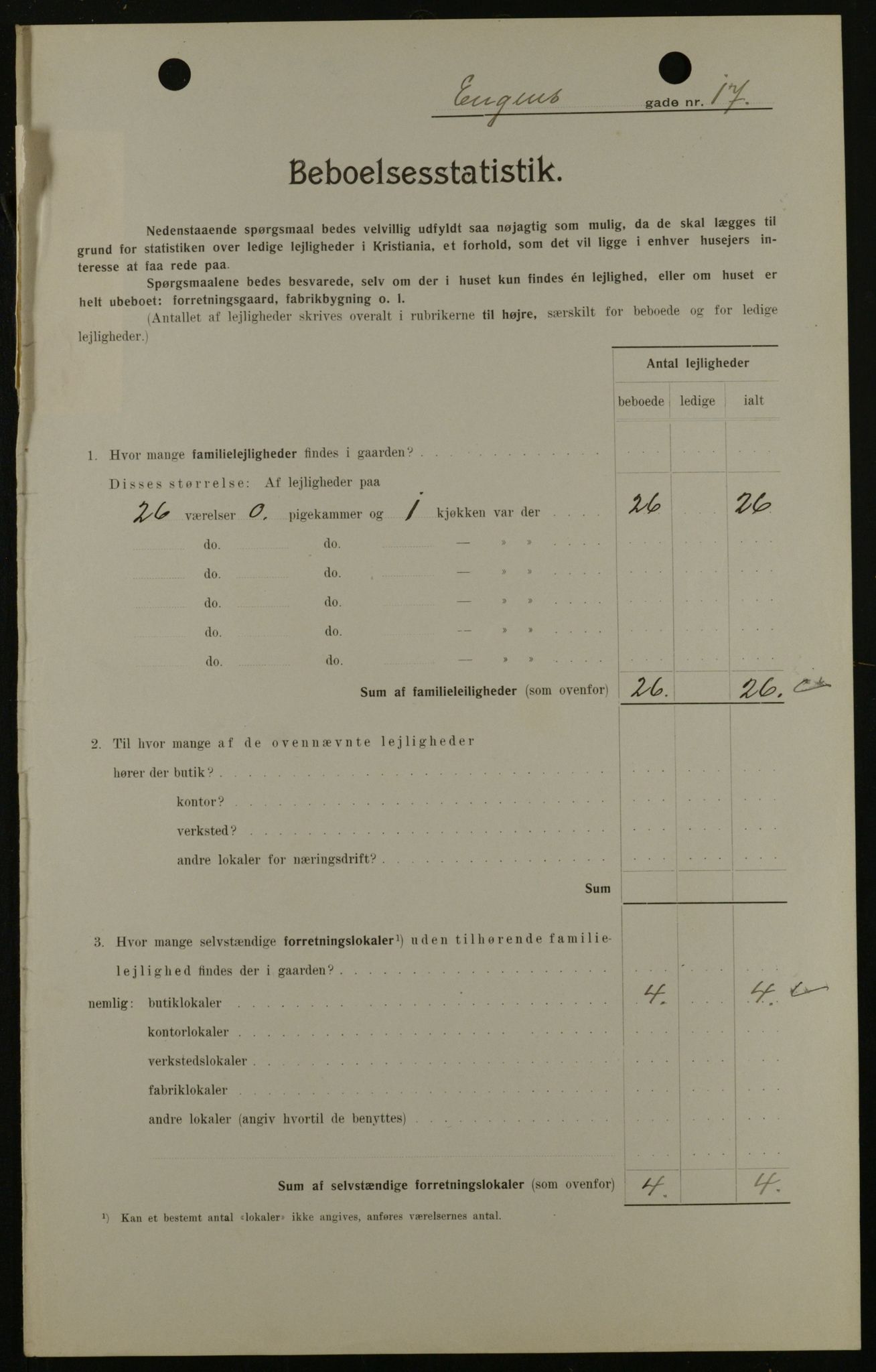 OBA, Municipal Census 1908 for Kristiania, 1908, p. 19980