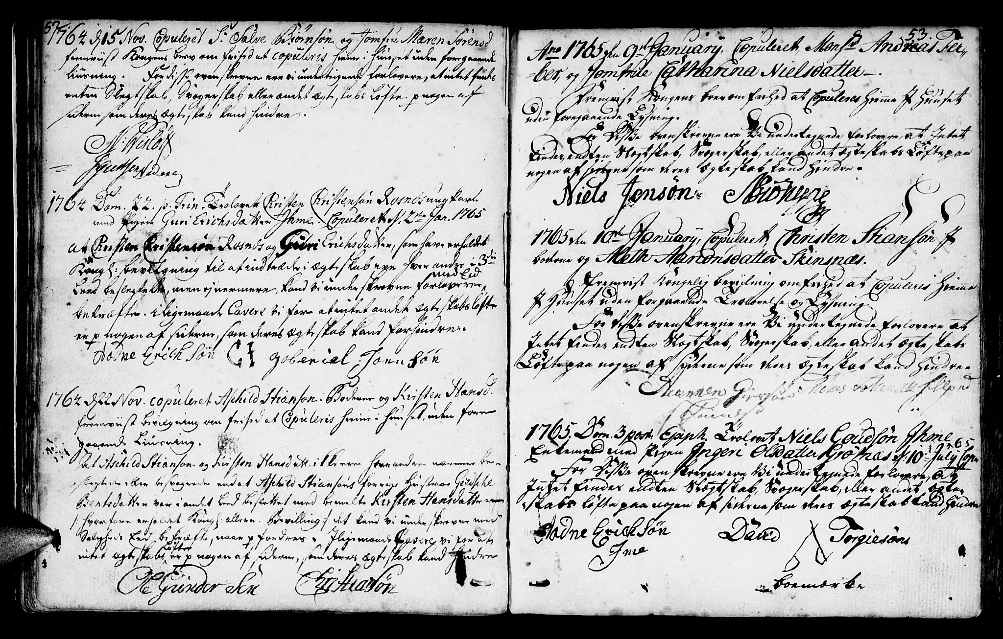 Mandal sokneprestkontor, AV/SAK-1111-0030/F/Fa/Faa/L0006: Parish register (official) no. A 6, 1755-1783, p. 52-53