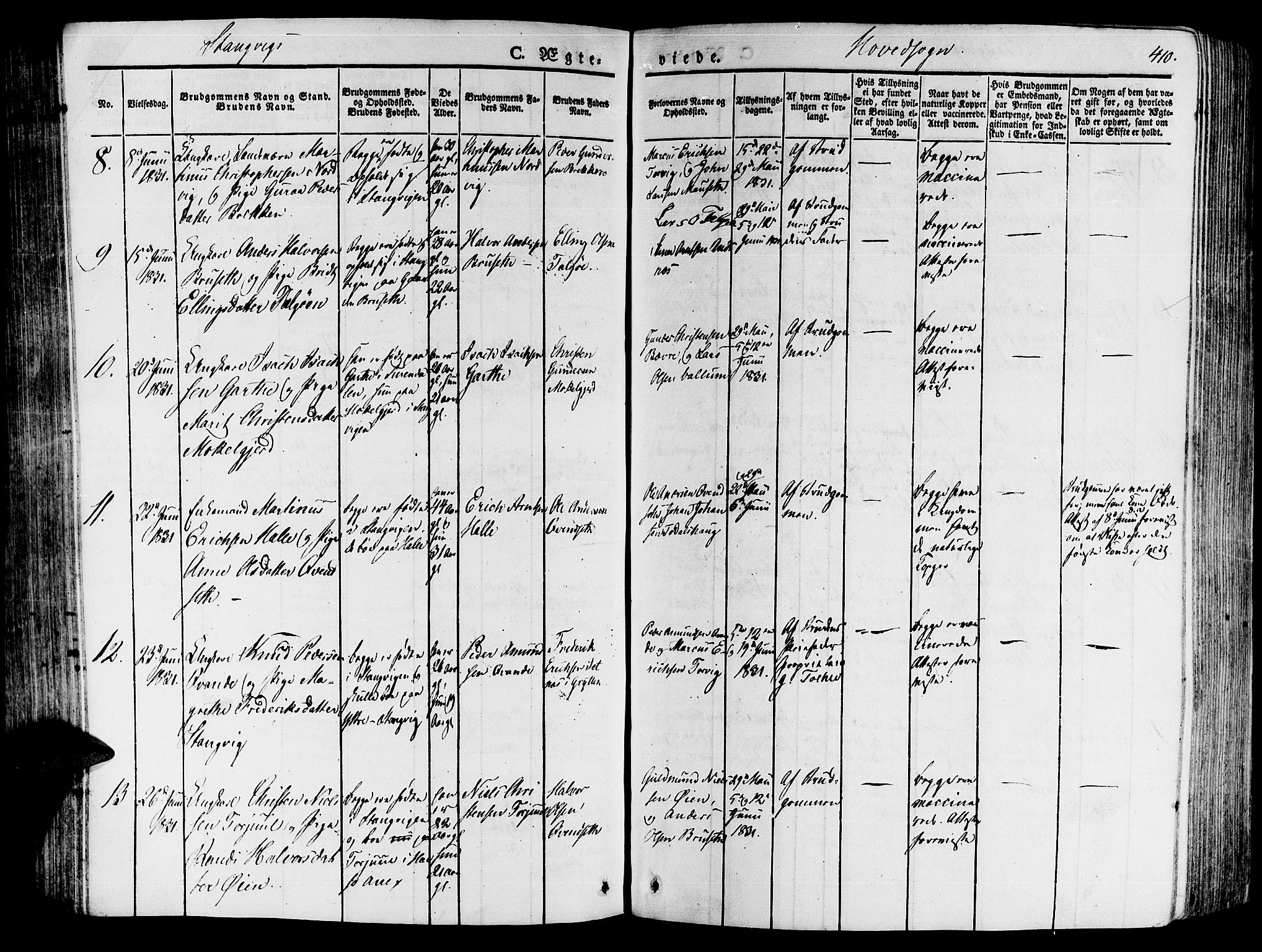 Ministerialprotokoller, klokkerbøker og fødselsregistre - Møre og Romsdal, AV/SAT-A-1454/592/L1024: Parish register (official) no. 592A03 /1, 1831-1849, p. 410