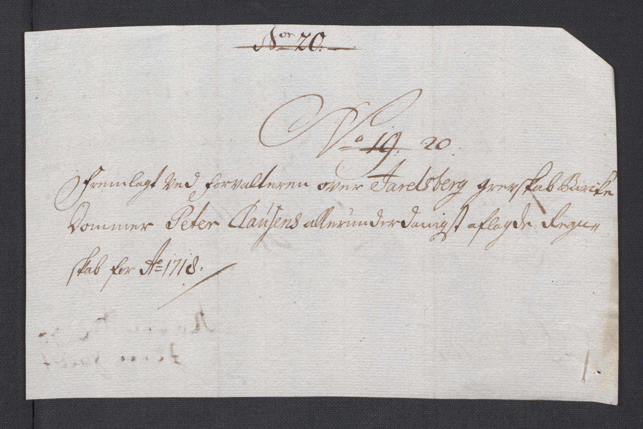 Rentekammeret inntil 1814, Reviderte regnskaper, Fogderegnskap, AV/RA-EA-4092/R32/L1882: Fogderegnskap Jarlsberg grevskap, 1718, p. 483