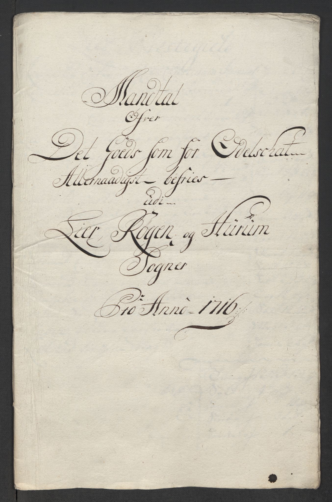 Rentekammeret inntil 1814, Reviderte regnskaper, Fogderegnskap, AV/RA-EA-4092/R31/L1710: Fogderegnskap Hurum, Røyken, Eiker, Lier og Buskerud, 1715-1716, p. 423