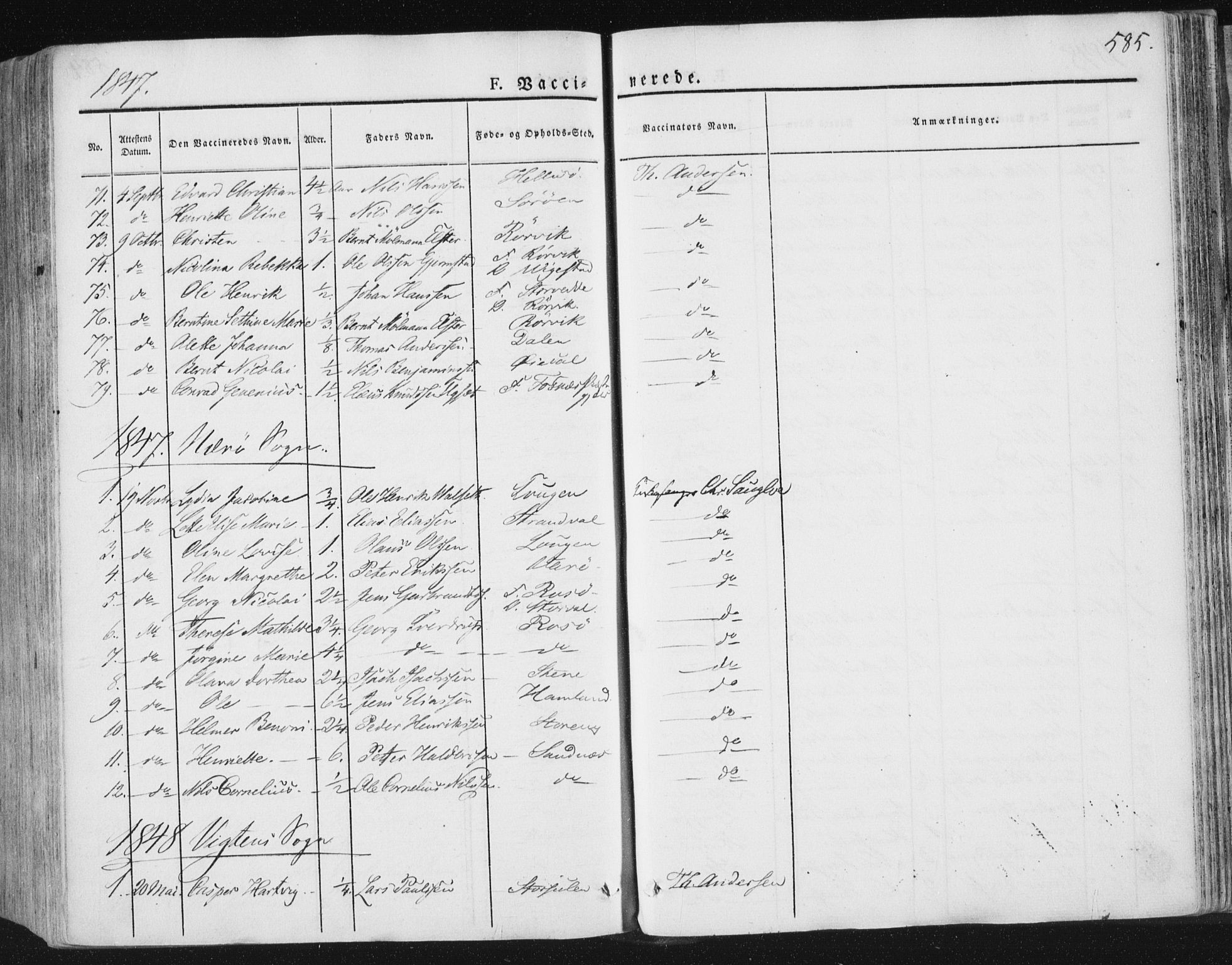 Ministerialprotokoller, klokkerbøker og fødselsregistre - Nord-Trøndelag, AV/SAT-A-1458/784/L0669: Parish register (official) no. 784A04, 1829-1859, p. 585