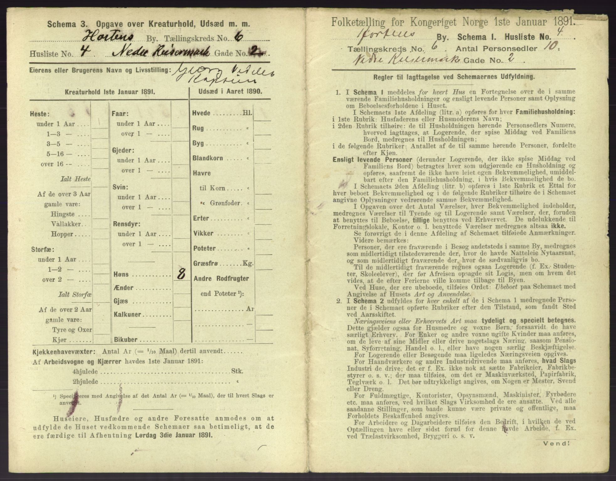 RA, 1891 census for 0703 Horten, 1891, p. 553