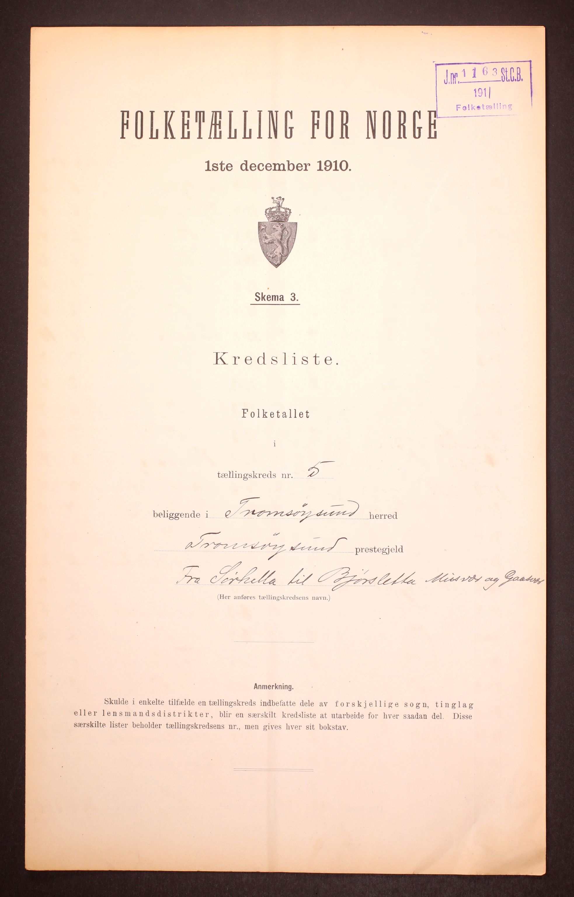 RA, 1910 census for Tromsøysund, 1910, p. 24