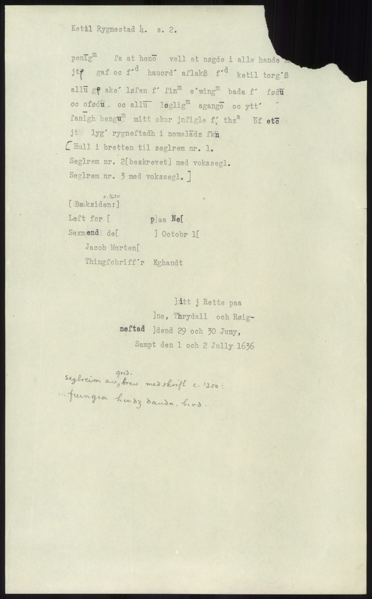 Samlinger til kildeutgivelse, Diplomavskriftsamlingen, AV/RA-EA-4053/H/Ha, p. 1510