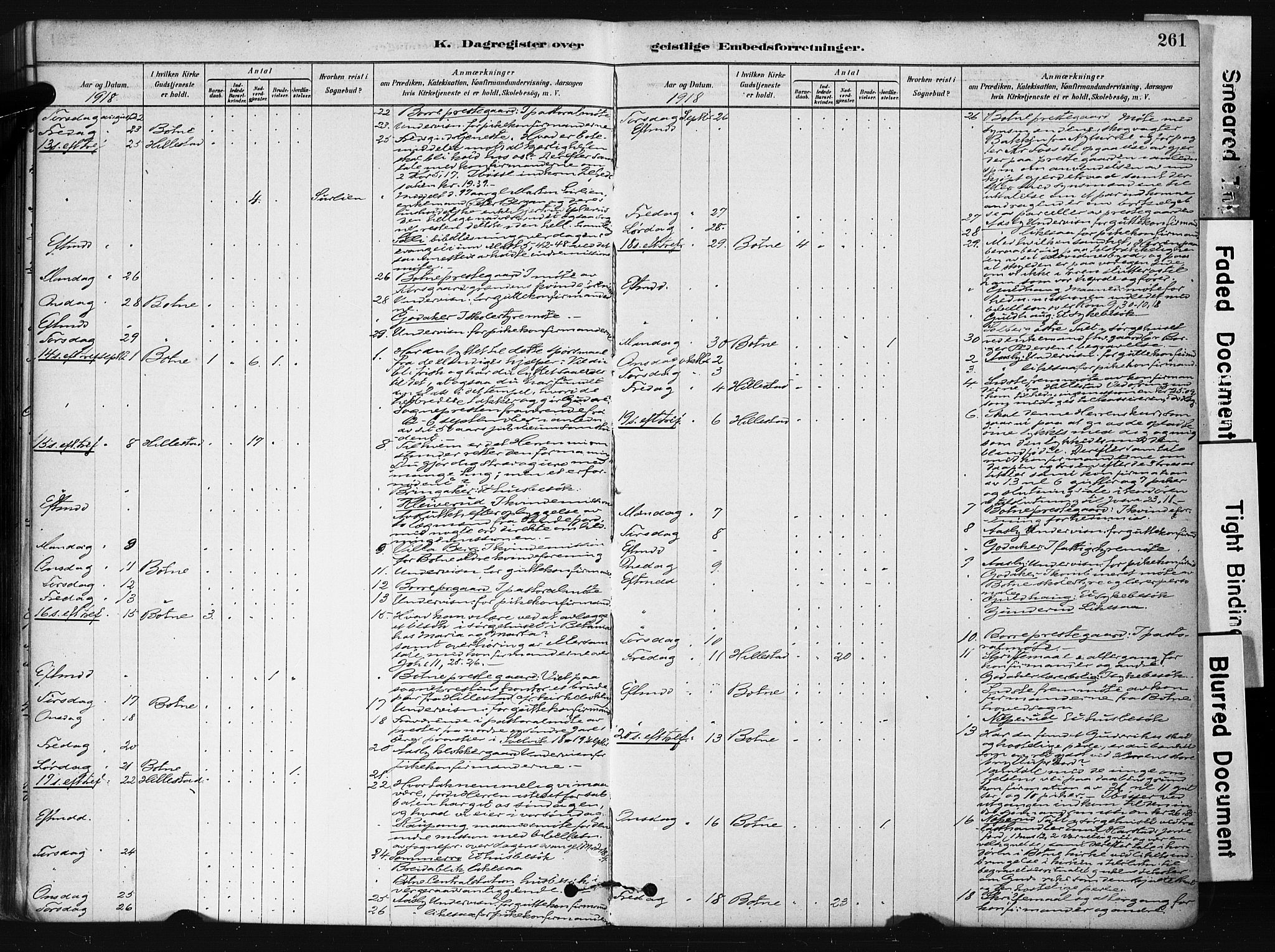 Botne kirkebøker, AV/SAKO-A-340/F/Fb/L0001: Parish register (official) no. II 1, 1878-1902, p. 261