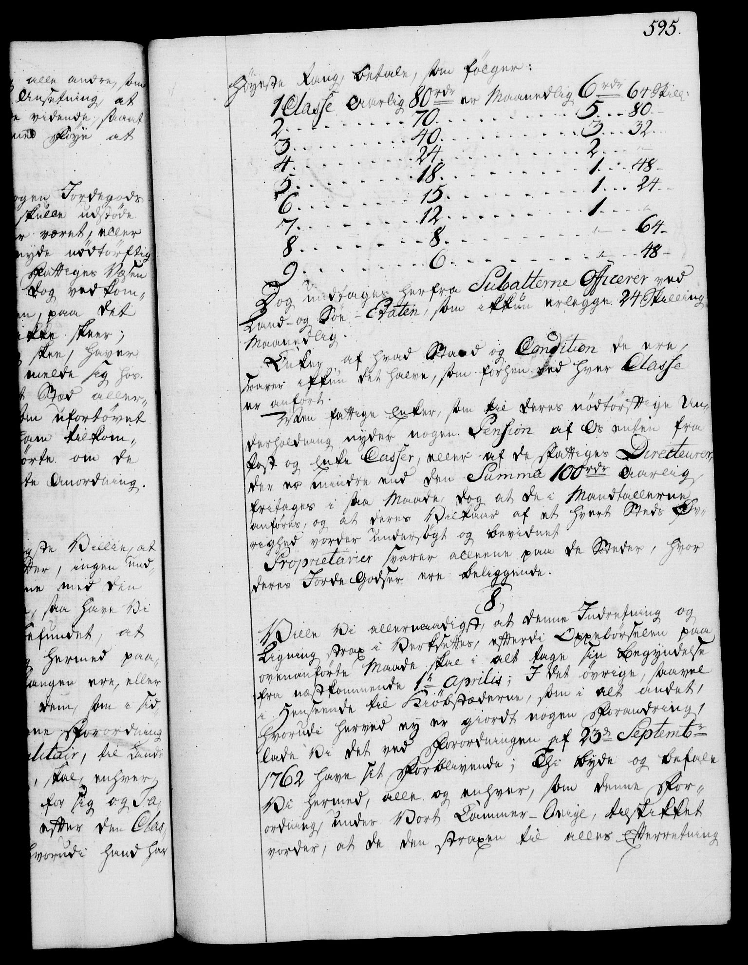 Rentekammeret, Kammerkanselliet, RA/EA-3111/G/Gg/Gga/L0007: Norsk ekspedisjonsprotokoll med register (merket RK 53.7), 1759-1768, p. 595