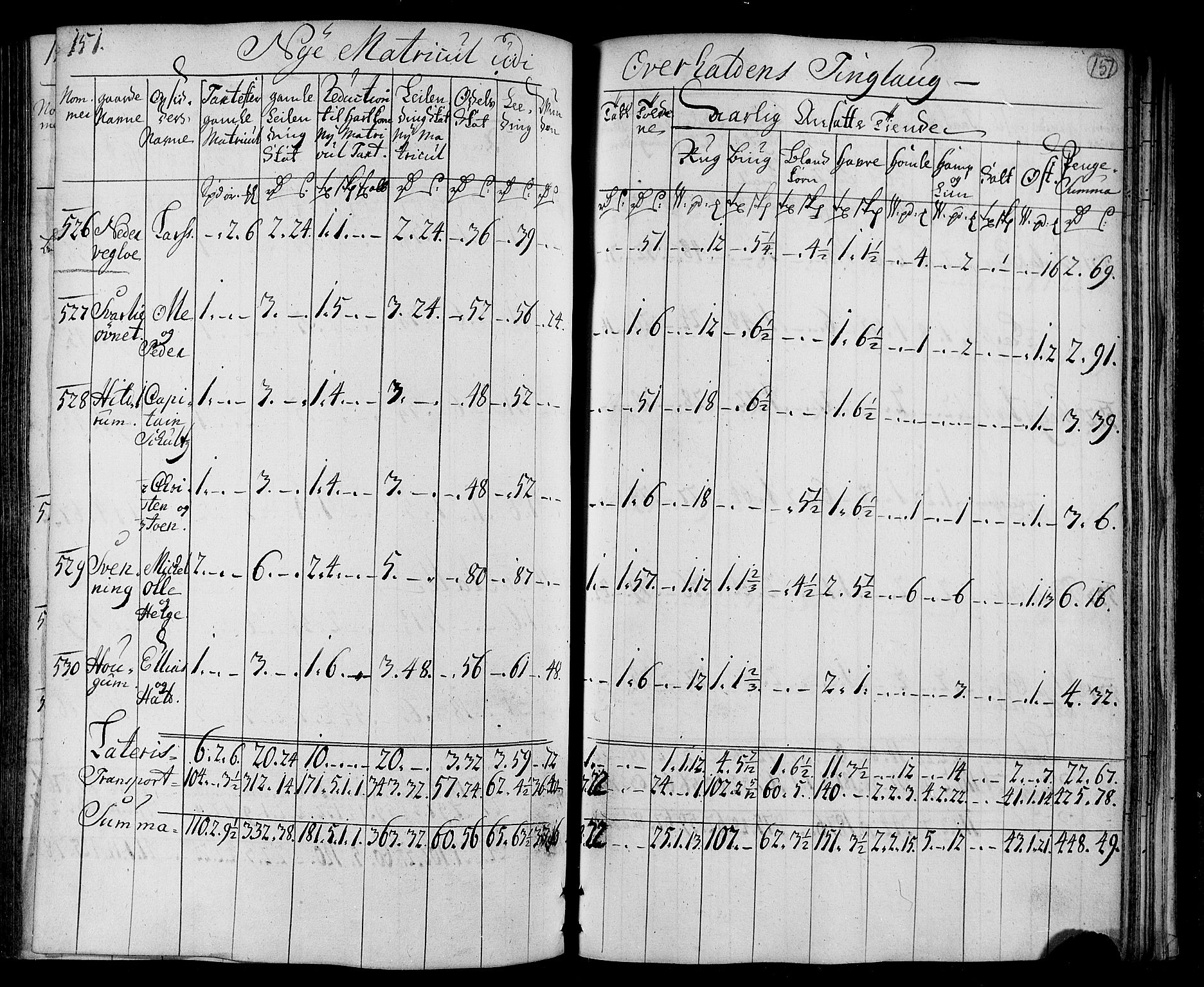 Rentekammeret inntil 1814, Realistisk ordnet avdeling, RA/EA-4070/N/Nb/Nbf/L0169: Namdalen matrikkelprotokoll, 1723, p. 156