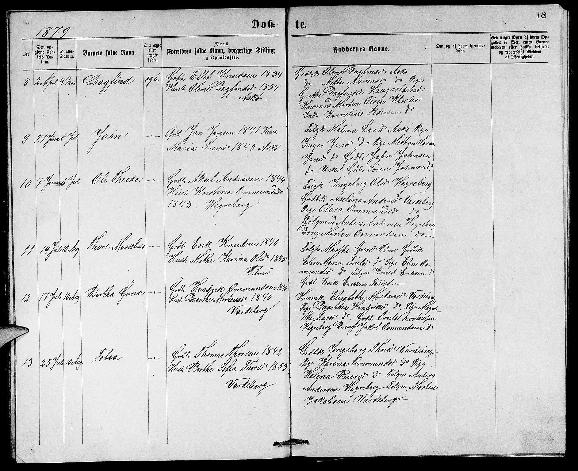 Rennesøy sokneprestkontor, SAST/A -101827/H/Ha/Hab/L0005: Parish register (copy) no. B 5, 1871-1890, p. 18