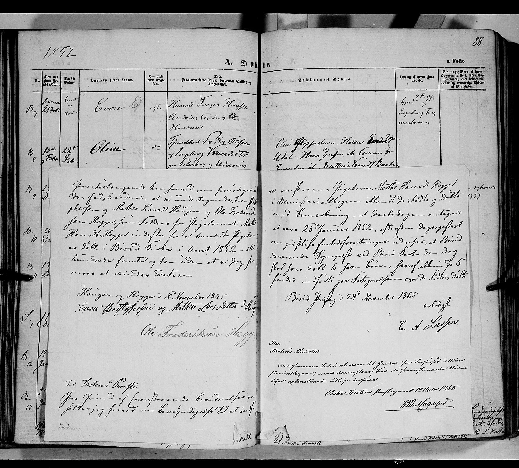 Biri prestekontor, AV/SAH-PREST-096/H/Ha/Haa/L0005: Parish register (official) no. 5, 1843-1854, p. 88