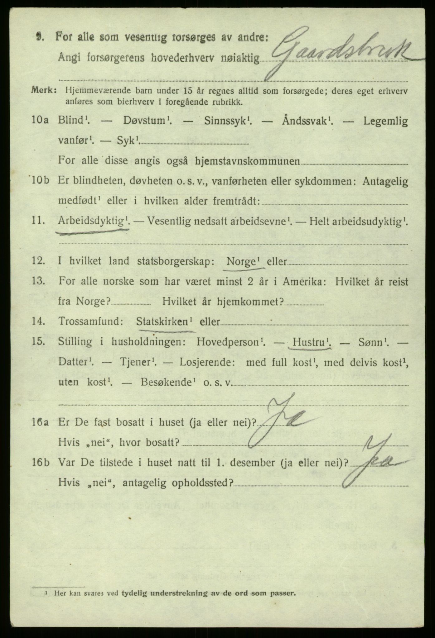 SAB, 1920 census for Masfjorden, 1920, p. 3666