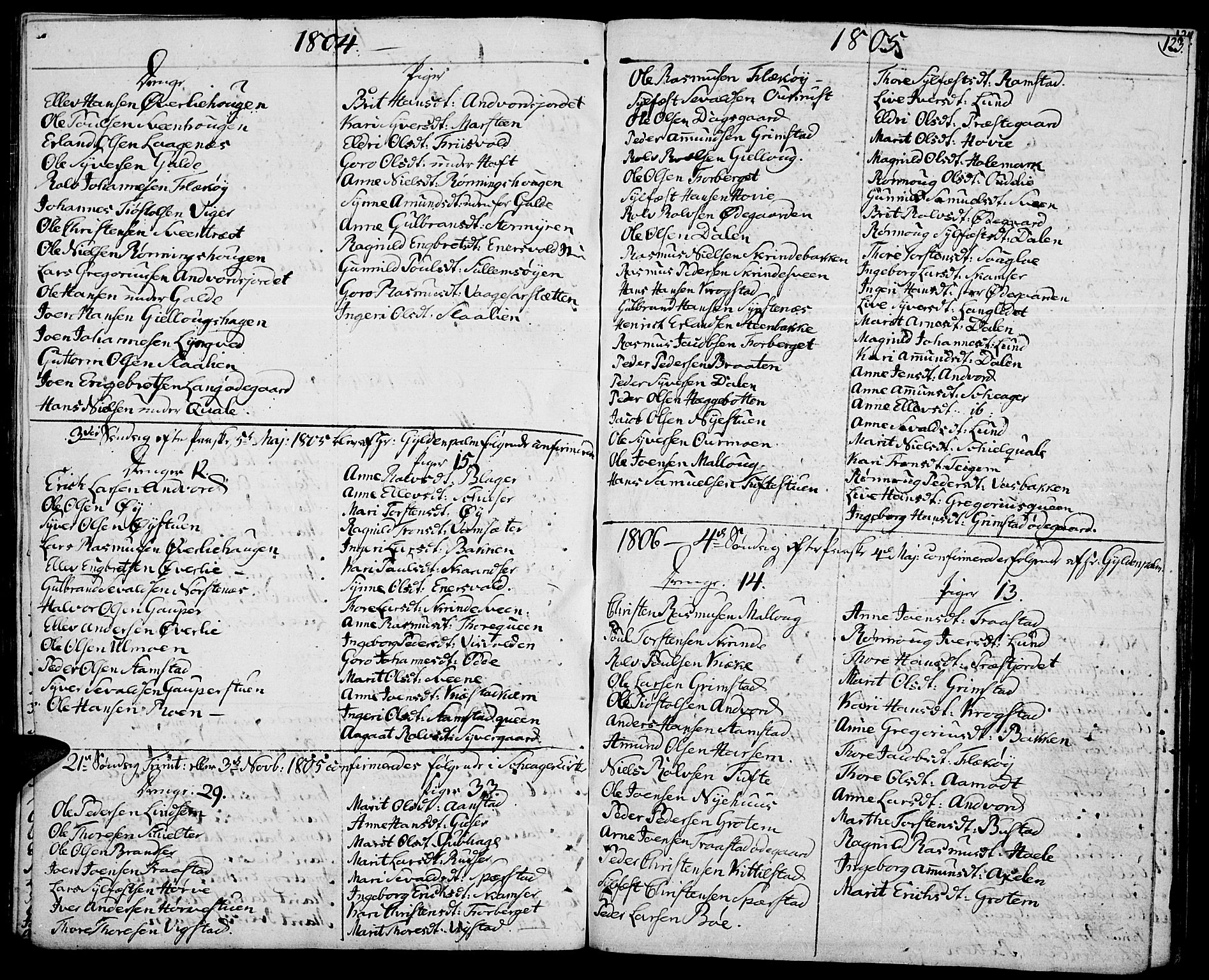 Lom prestekontor, AV/SAH-PREST-070/K/L0003: Parish register (official) no. 3, 1801-1825, p. 123