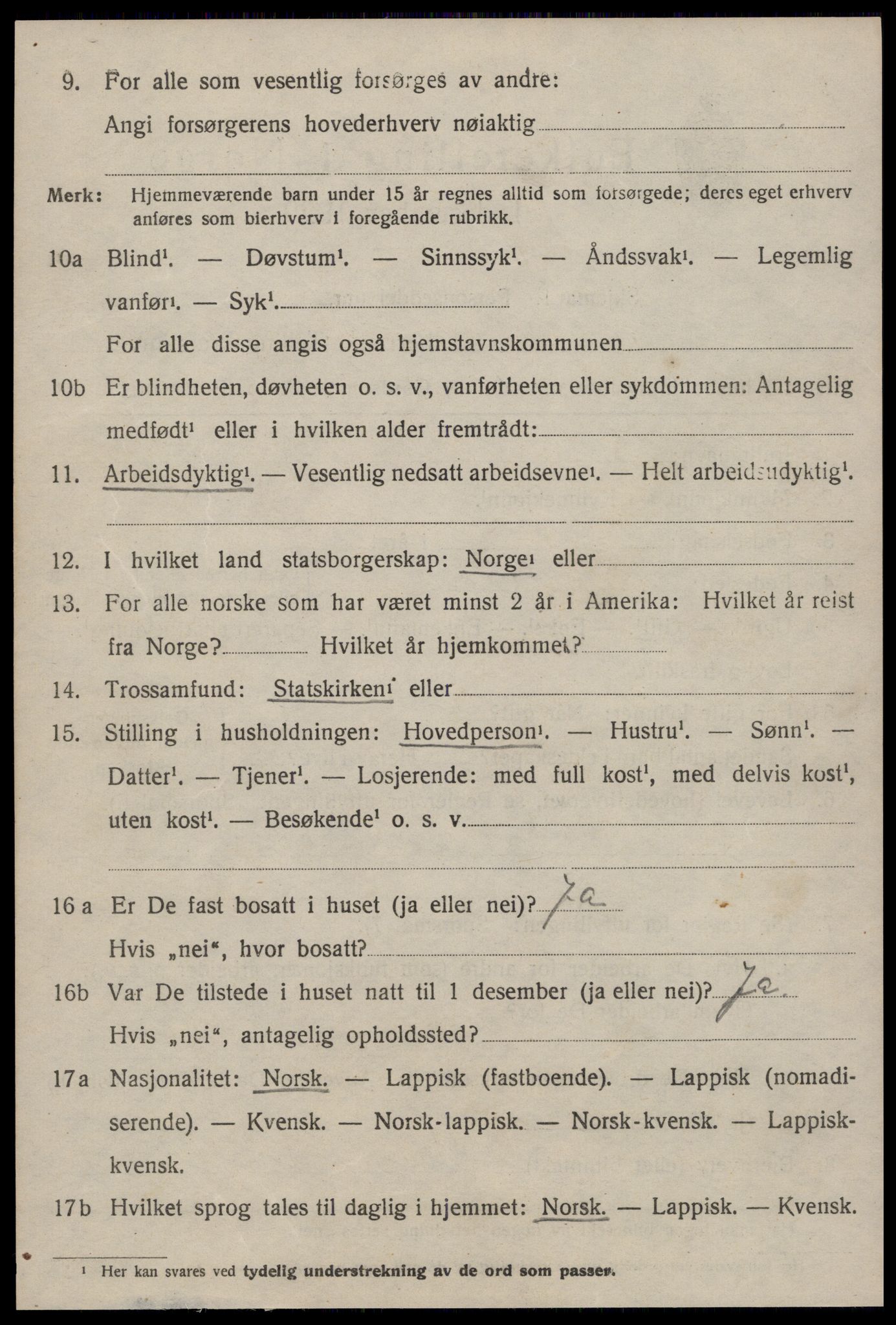 SAT, 1920 census for Malvik, 1920, p. 2569