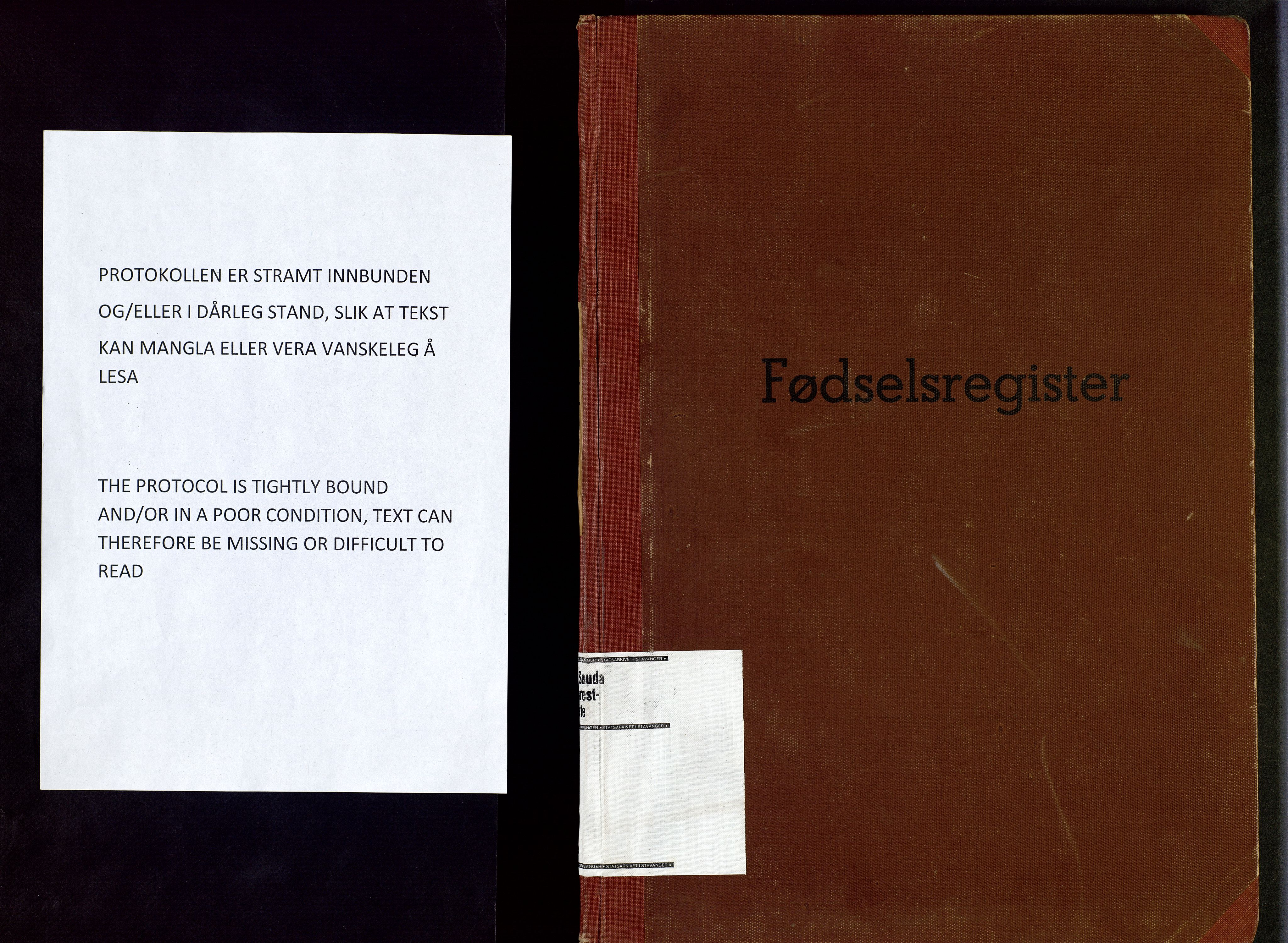 Sand sokneprestkontor, SAST/A-101848/01/V/L0001: Birth register no. 1, 1942-1945