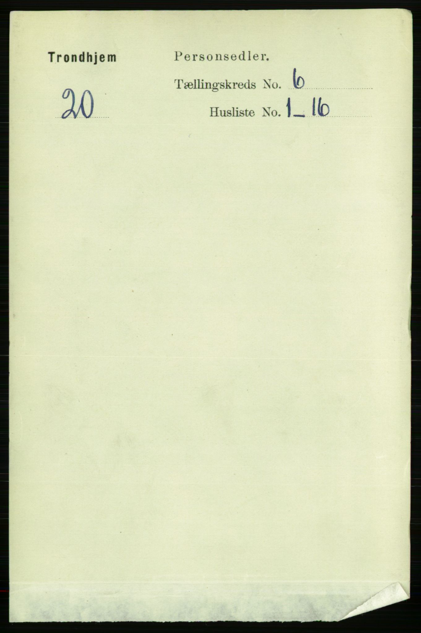 RA, 1891 census for 1601 Trondheim, 1891, p. 5327