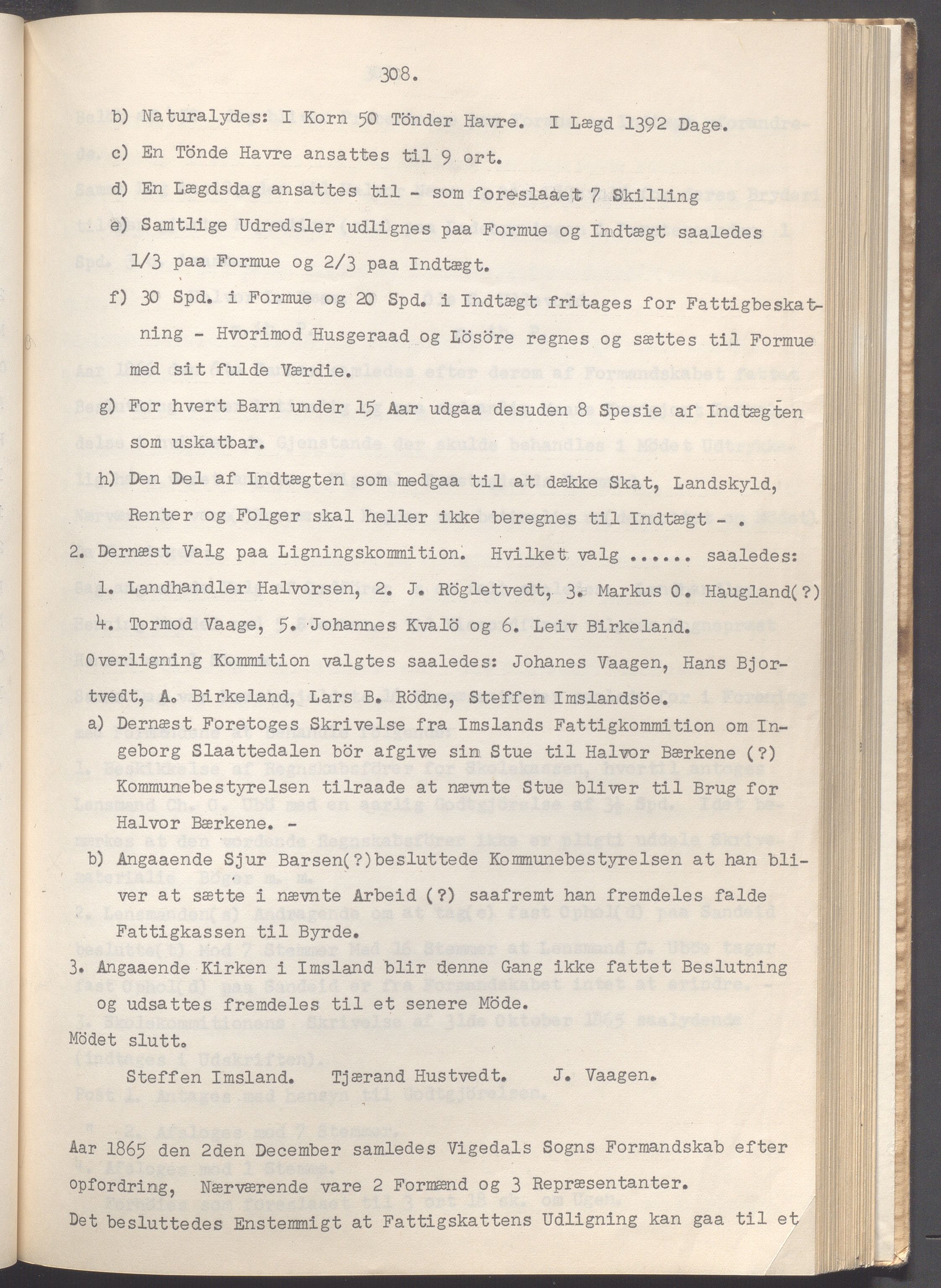 Vikedal kommune - Formannskapet, IKAR/K-100598/A/Ac/L0002: Avskrift av møtebok, 1862-1874, p. 308