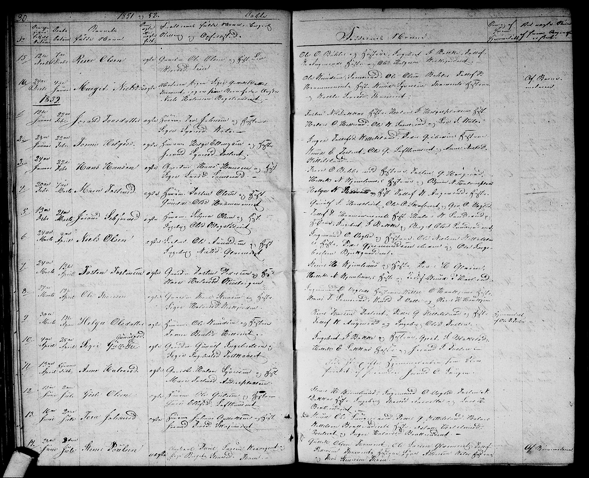 Rollag kirkebøker, SAKO/A-240/G/Gb/L0001: Parish register (copy) no. II 1, 1836-1877, p. 30