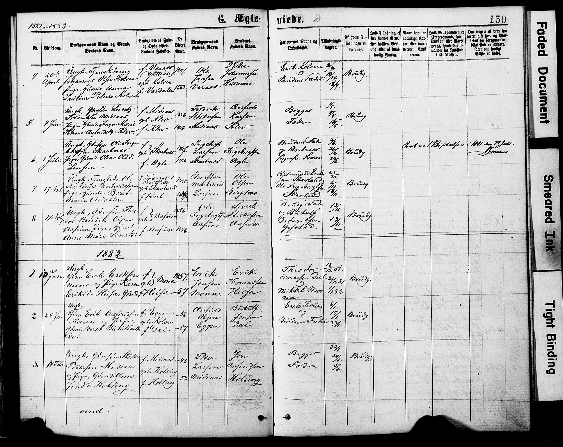 Ministerialprotokoller, klokkerbøker og fødselsregistre - Nord-Trøndelag, SAT/A-1458/749/L0473: Parish register (official) no. 749A07, 1873-1887, p. 150