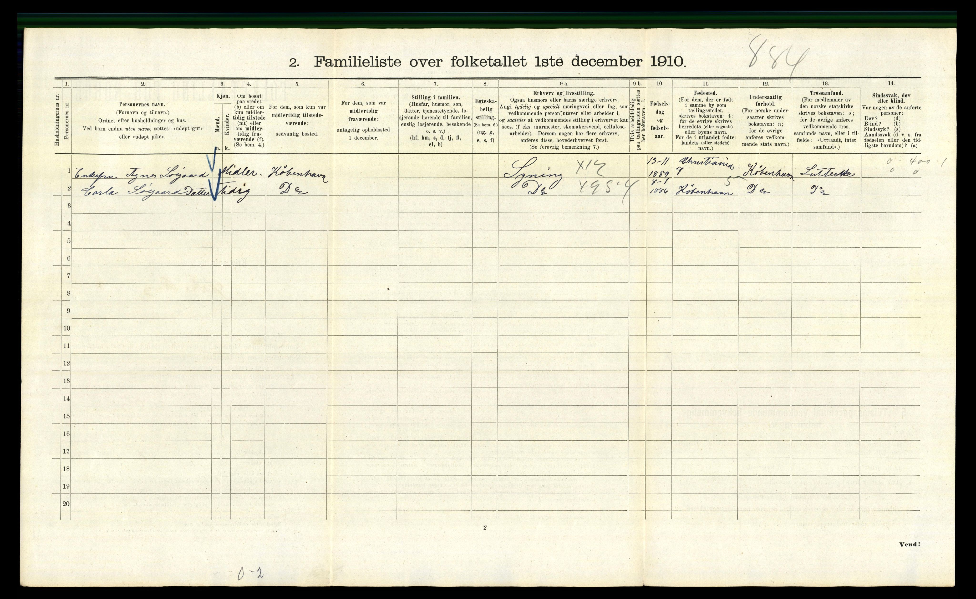 RA, 1910 census for Kristiania, 1910, p. 124892