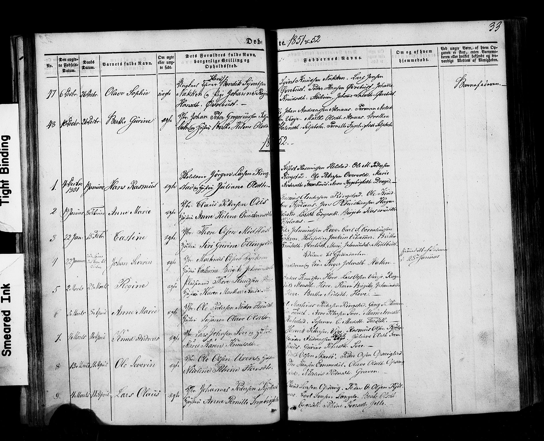 Ministerialprotokoller, klokkerbøker og fødselsregistre - Møre og Romsdal, AV/SAT-A-1454/520/L0275: Parish register (official) no. 520A05, 1844-1881, p. 33