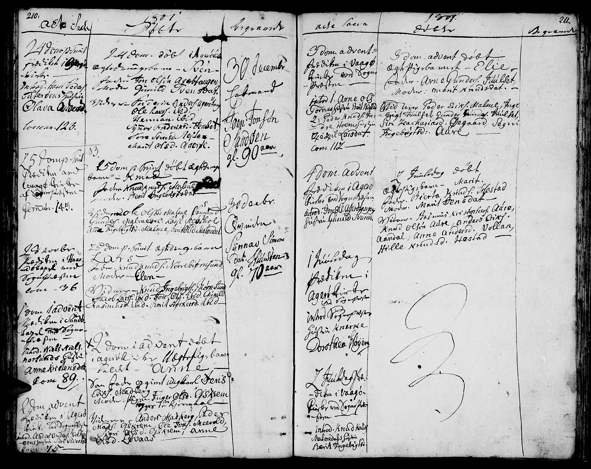 Ministerialprotokoller, klokkerbøker og fødselsregistre - Møre og Romsdal, SAT/A-1454/560/L0717: Parish register (official) no. 560A01, 1785-1808, p. 210-211