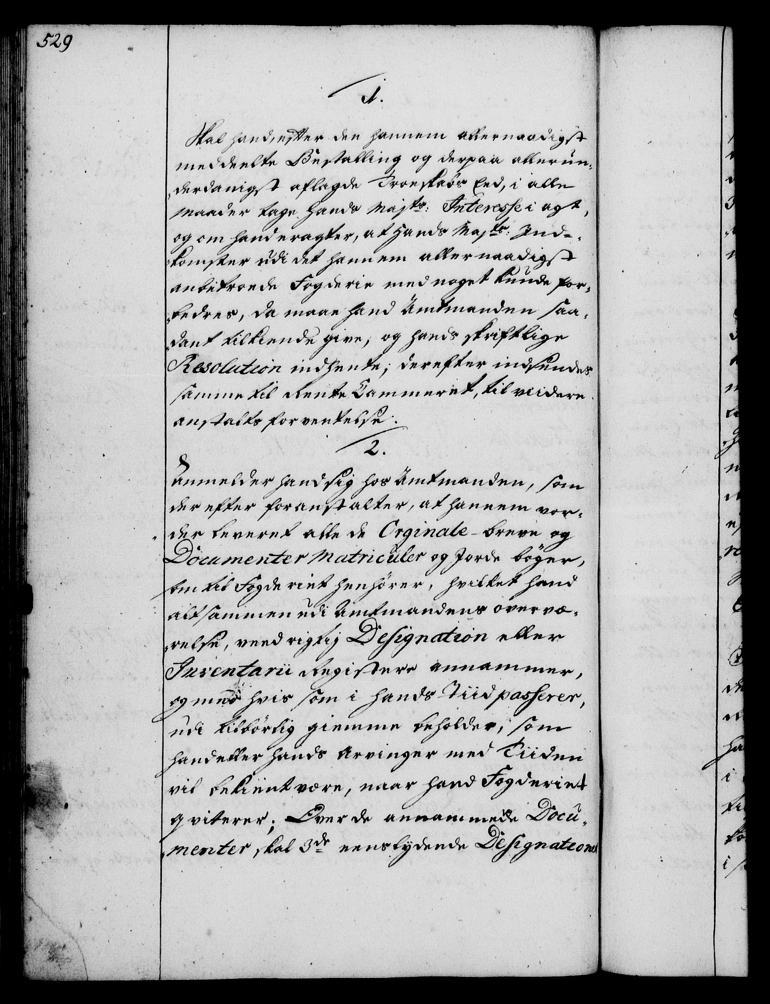 Rentekammeret, Kammerkanselliet, RA/EA-3111/G/Gg/Ggi/L0002: Norsk instruksjonsprotokoll med register (merket RK 53.35), 1729-1751, p. 529