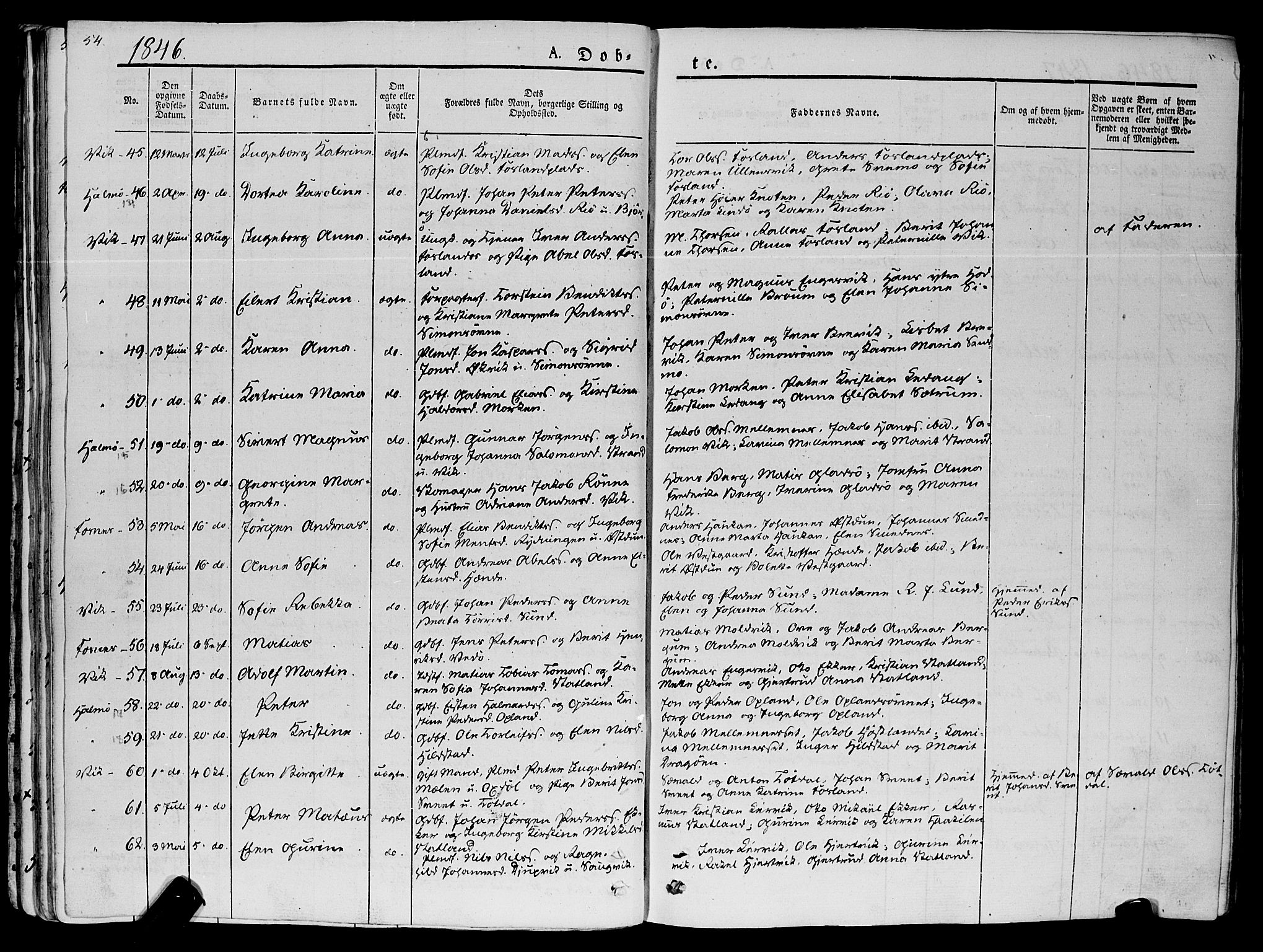 Ministerialprotokoller, klokkerbøker og fødselsregistre - Nord-Trøndelag, SAT/A-1458/773/L0614: Parish register (official) no. 773A05, 1831-1856, p. 54