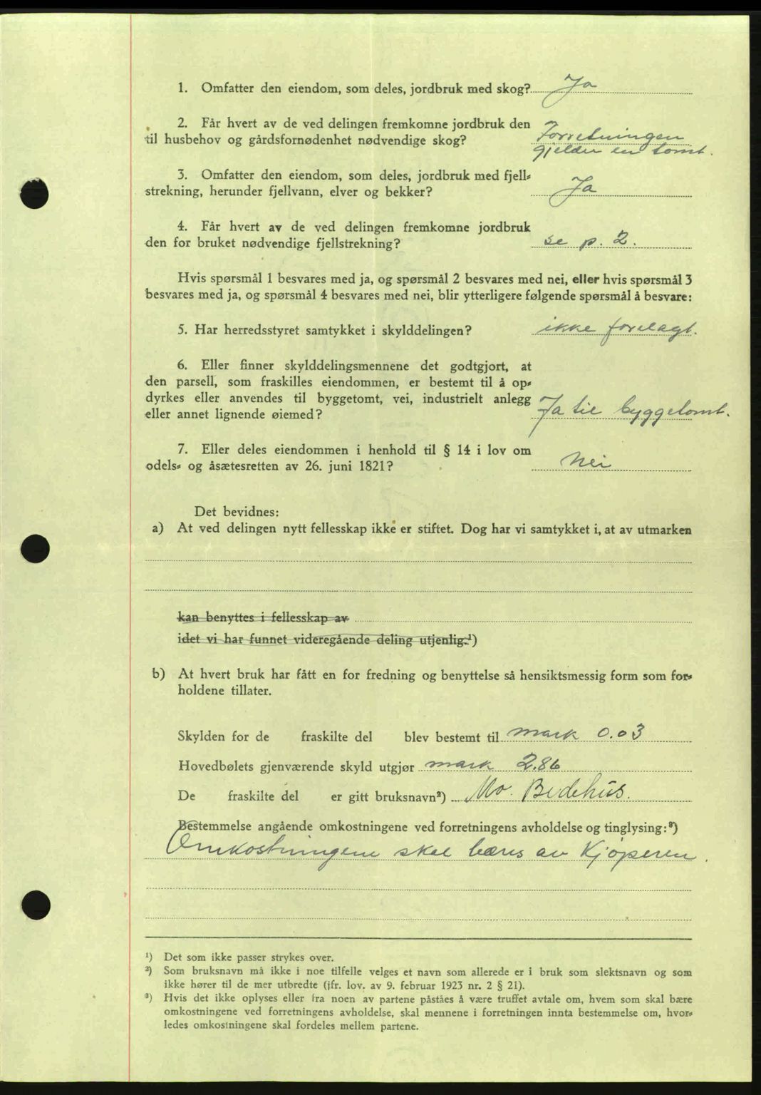 Nordmøre sorenskriveri, AV/SAT-A-4132/1/2/2Ca: Mortgage book no. A98, 1944-1944, Diary no: : 1932/1944