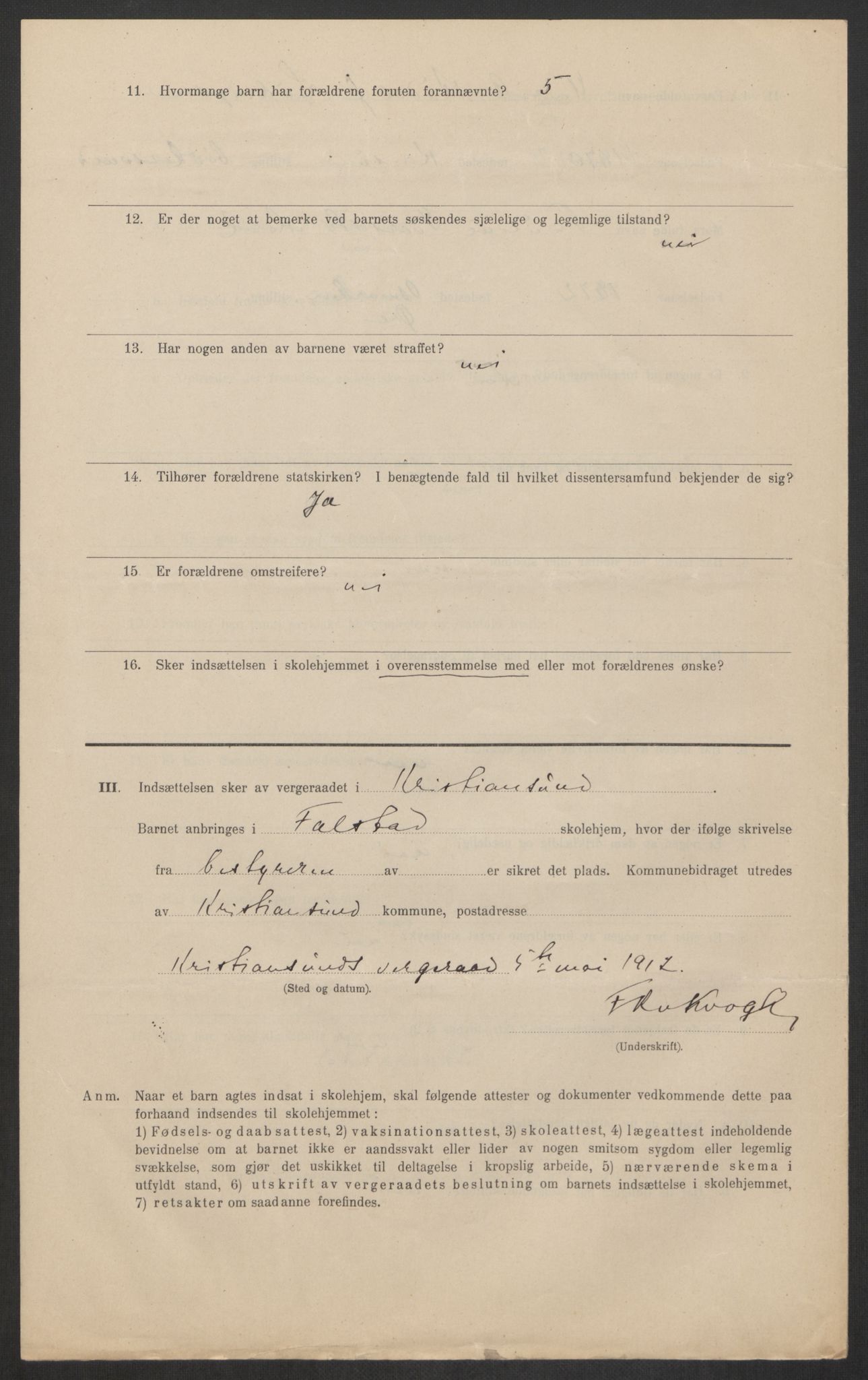 Falstad skolehjem, RA/S-1676/E/Eb/L0011: Elevmapper løpenr.. 240-260, 1911-1918, p. 295