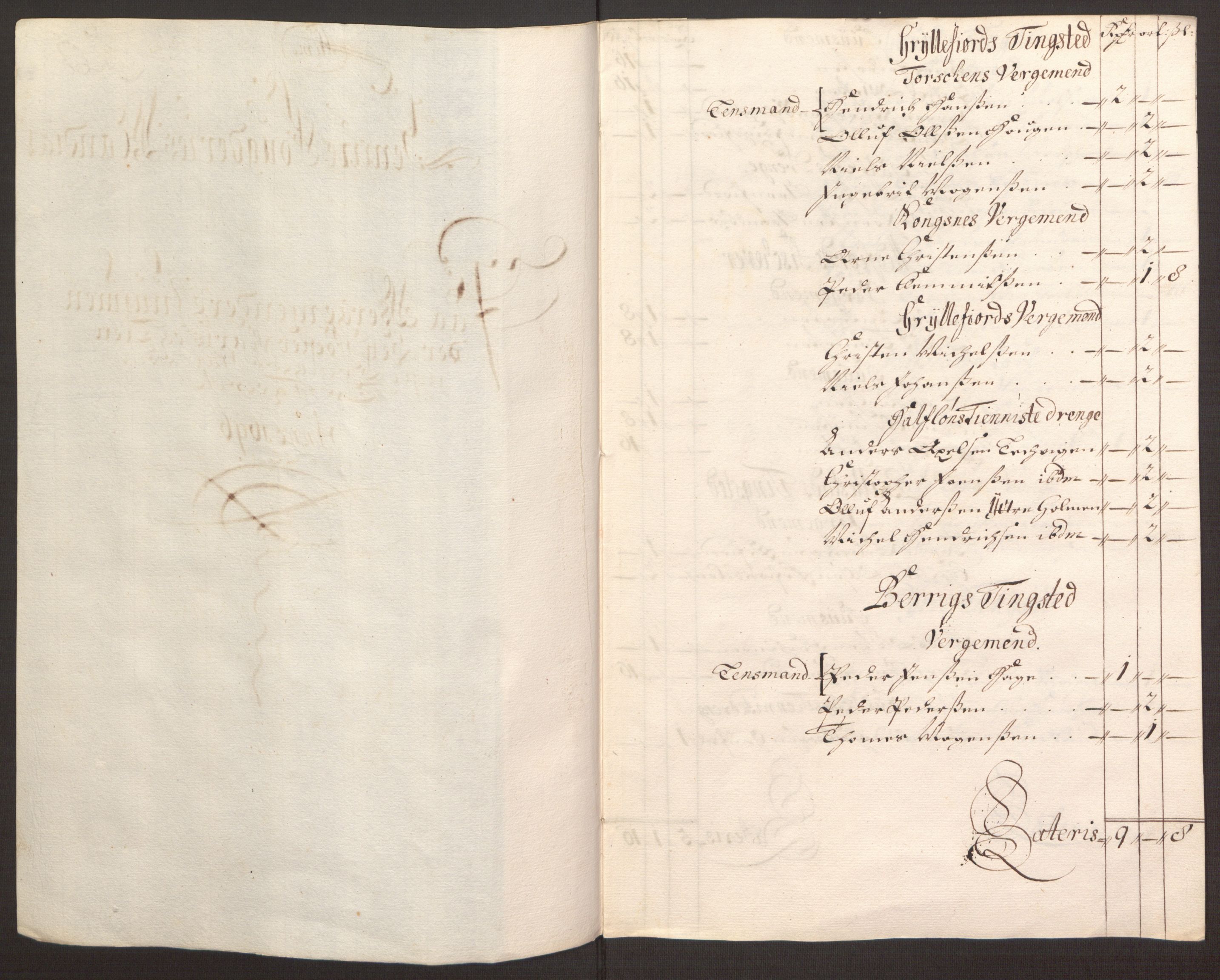 Rentekammeret inntil 1814, Reviderte regnskaper, Fogderegnskap, RA/EA-4092/R68/L4753: Fogderegnskap Senja og Troms, 1694-1696, p. 260
