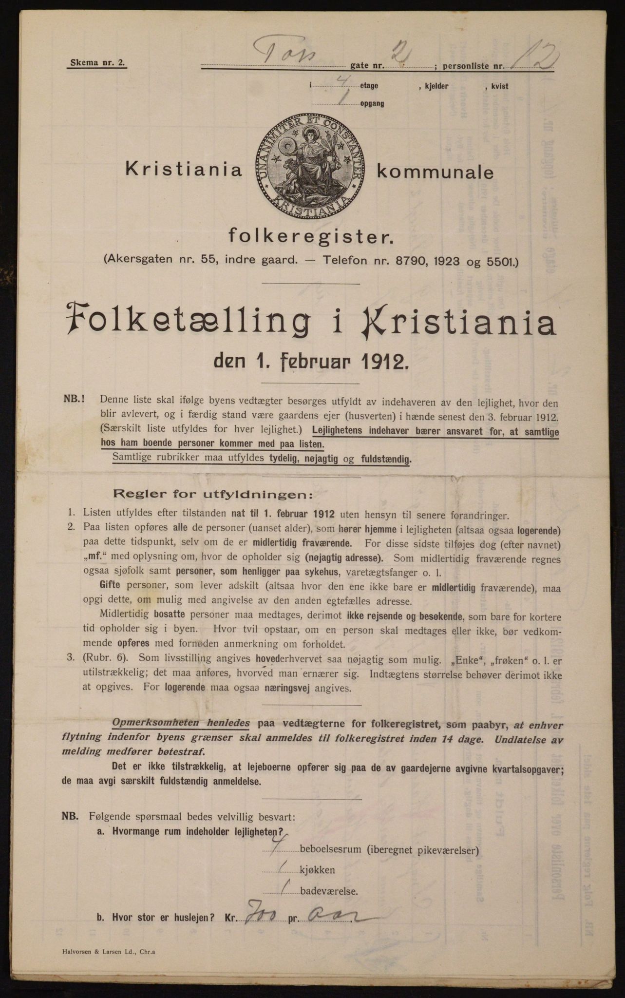 OBA, Municipal Census 1912 for Kristiania, 1912, p. 114313
