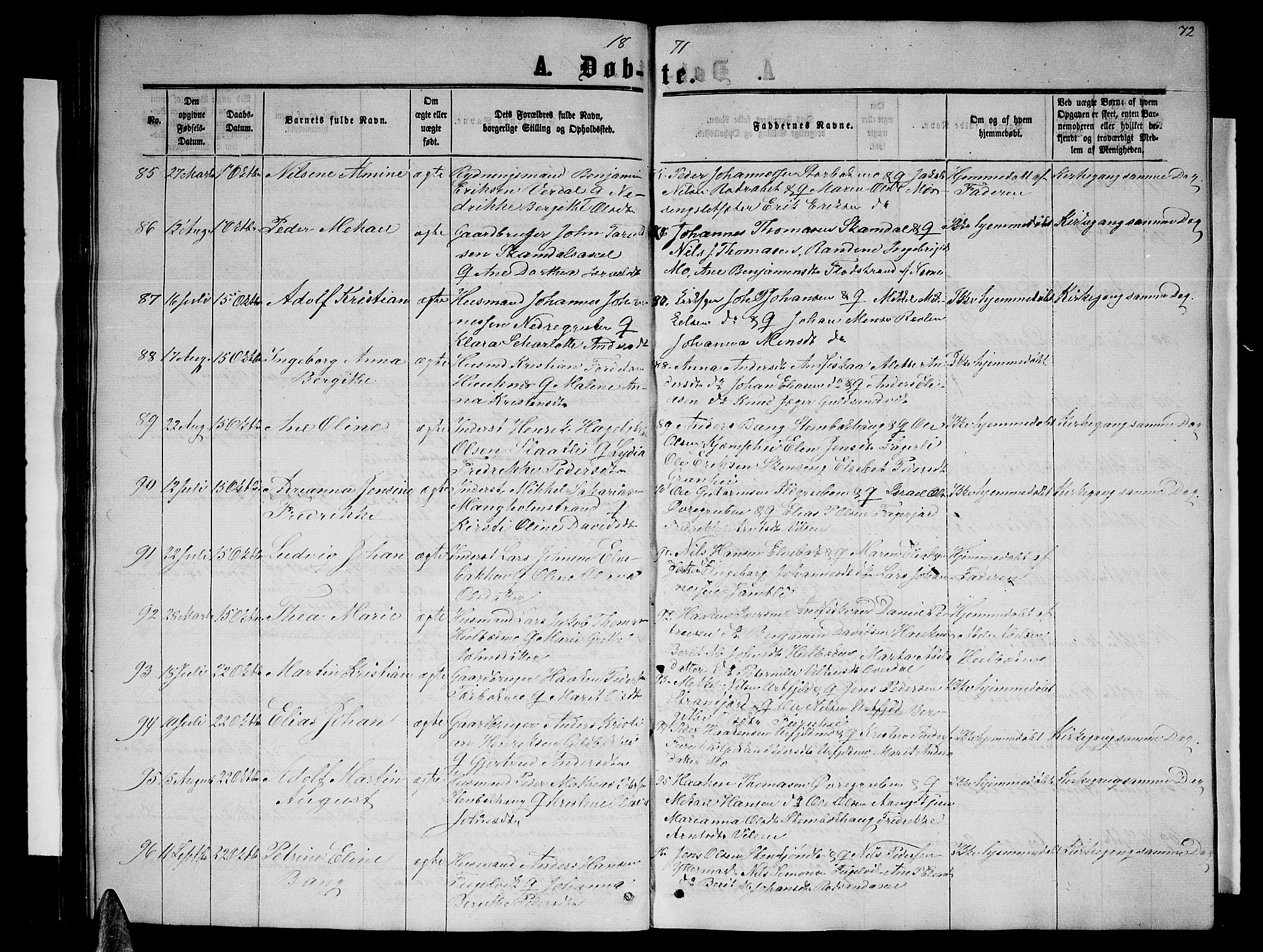 Ministerialprotokoller, klokkerbøker og fødselsregistre - Nordland, AV/SAT-A-1459/827/L0415: Parish register (copy) no. 827C04, 1864-1886, p. 72