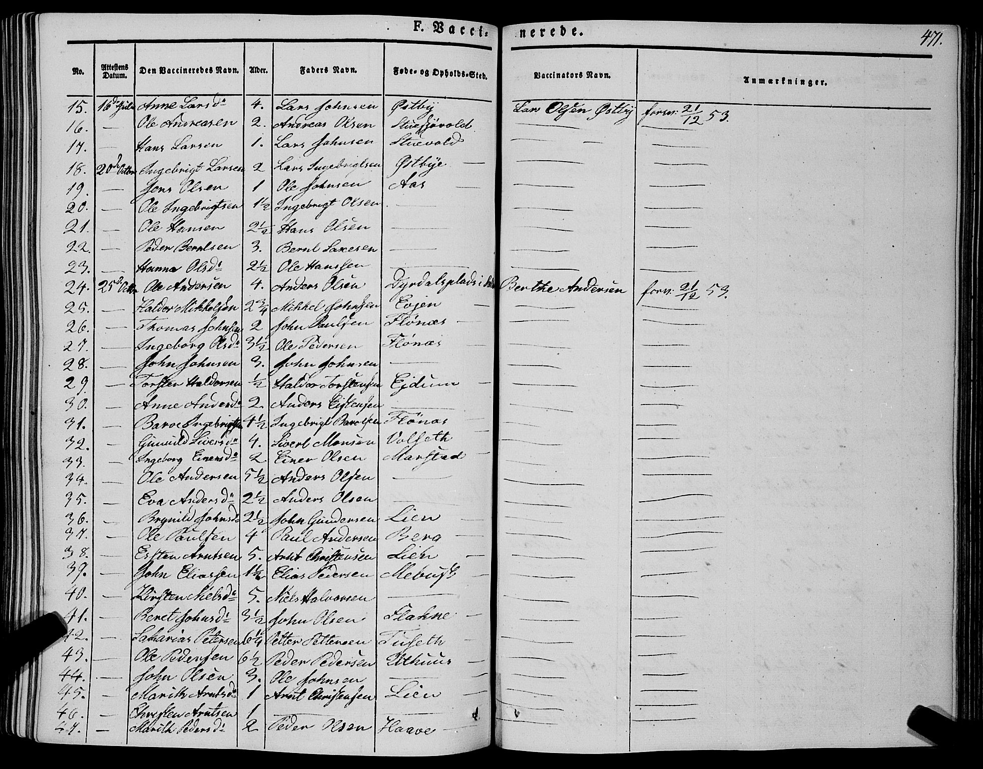 Ministerialprotokoller, klokkerbøker og fødselsregistre - Sør-Trøndelag, SAT/A-1456/695/L1145: Parish register (official) no. 695A06 /1, 1843-1859, p. 471
