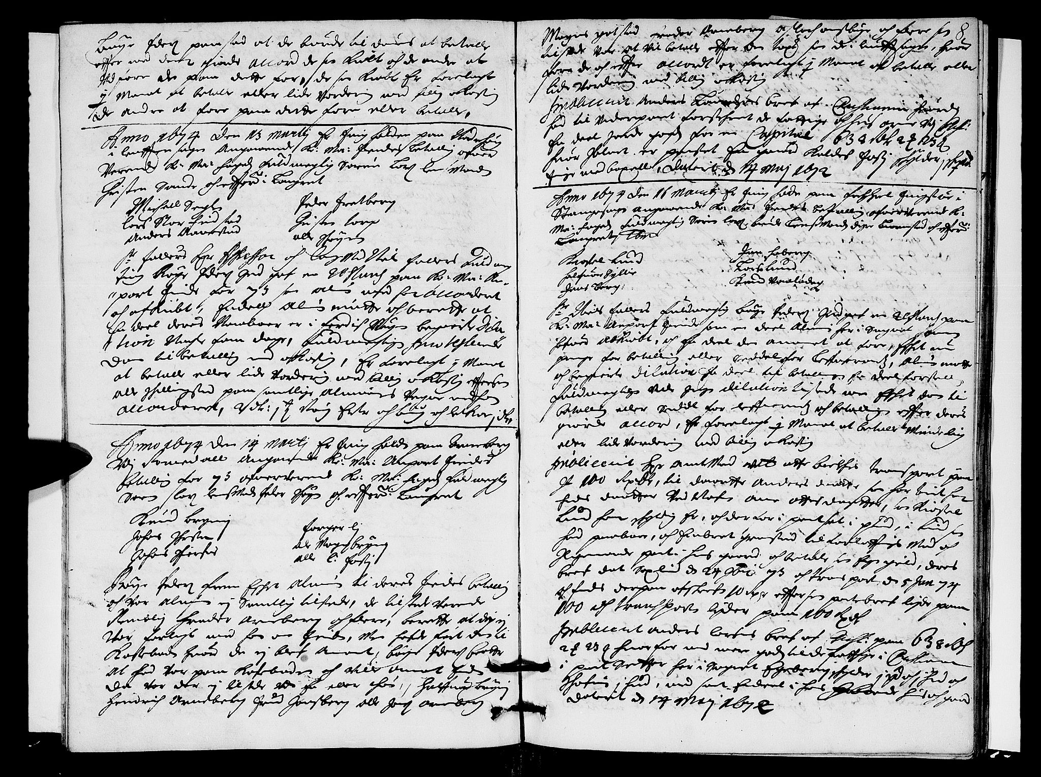 Hedemarken sorenskriveri, SAH/TING-034/G/Gb/L0010: Tingbok, 1674-1675, p. 7b-8a