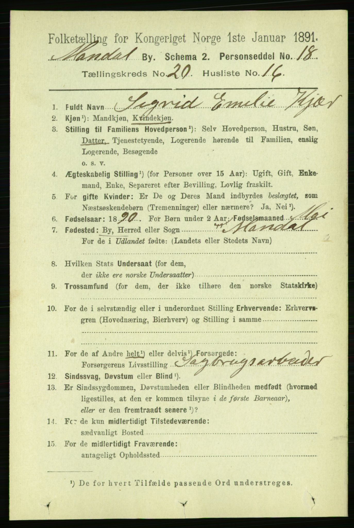 RA, 1891 census for 1002 Mandal, 1891, p. 4054