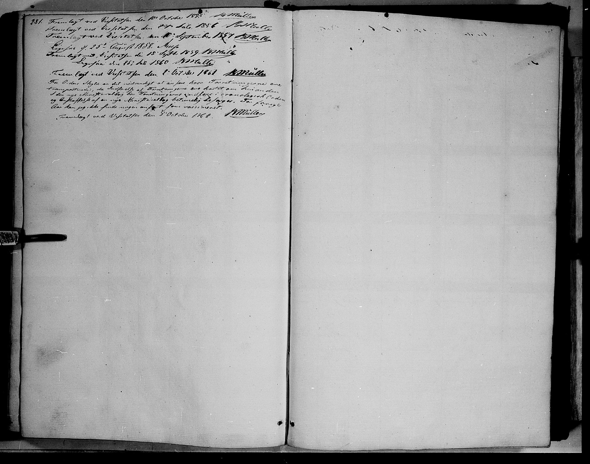 Kvikne prestekontor, SAH/PREST-064/H/Ha/Haa/L0005: Parish register (official) no. 5, 1841-1862, p. 281