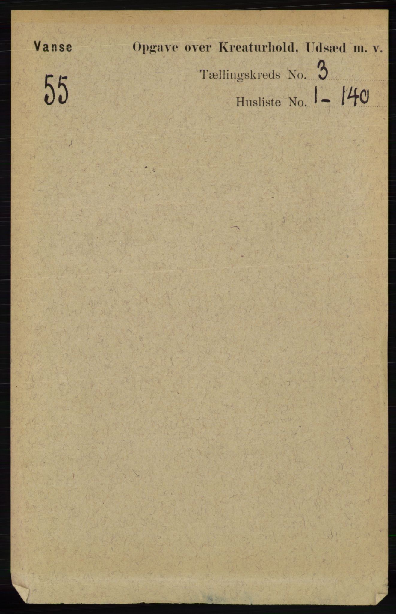 RA, 1891 census for 1041 Vanse, 1891, p. 8238
