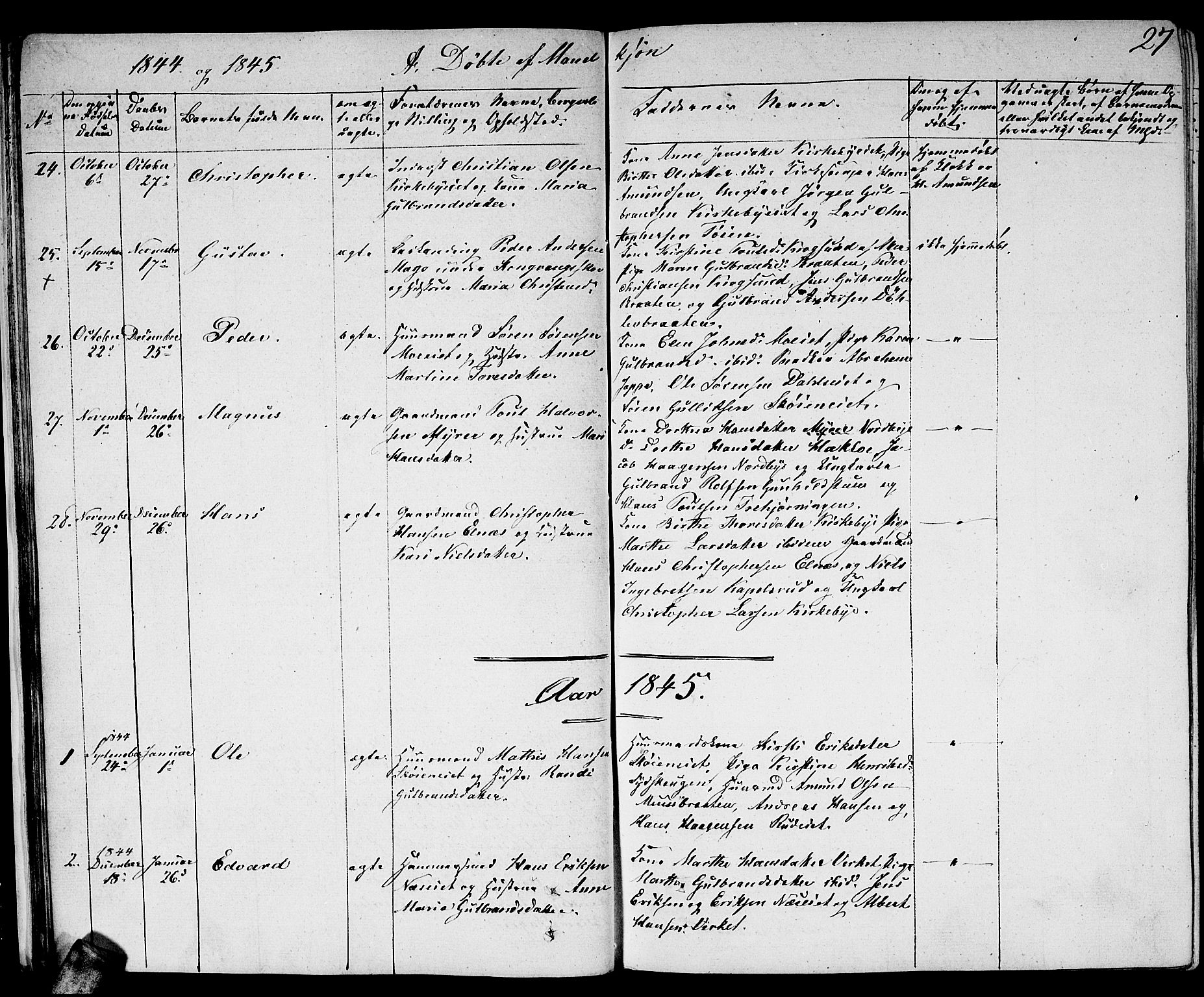 Nittedal prestekontor Kirkebøker, SAO/A-10365a/F/Fa/L0004: Parish register (official) no. I 4, 1836-1849, p. 27