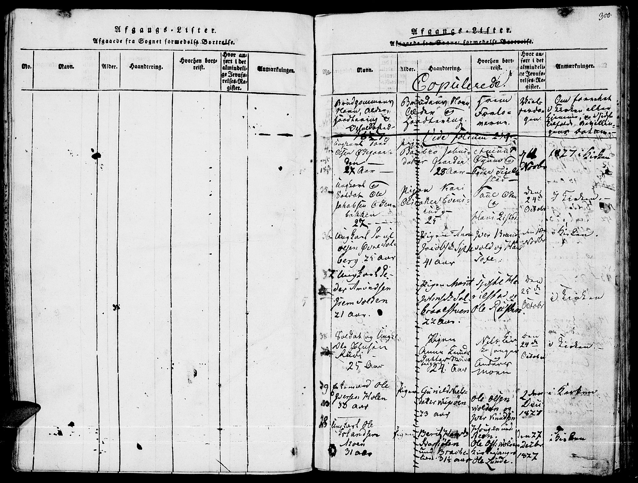 Fron prestekontor, SAH/PREST-078/H/Ha/Haa/L0002: Parish register (official) no. 2, 1816-1827, p. 300