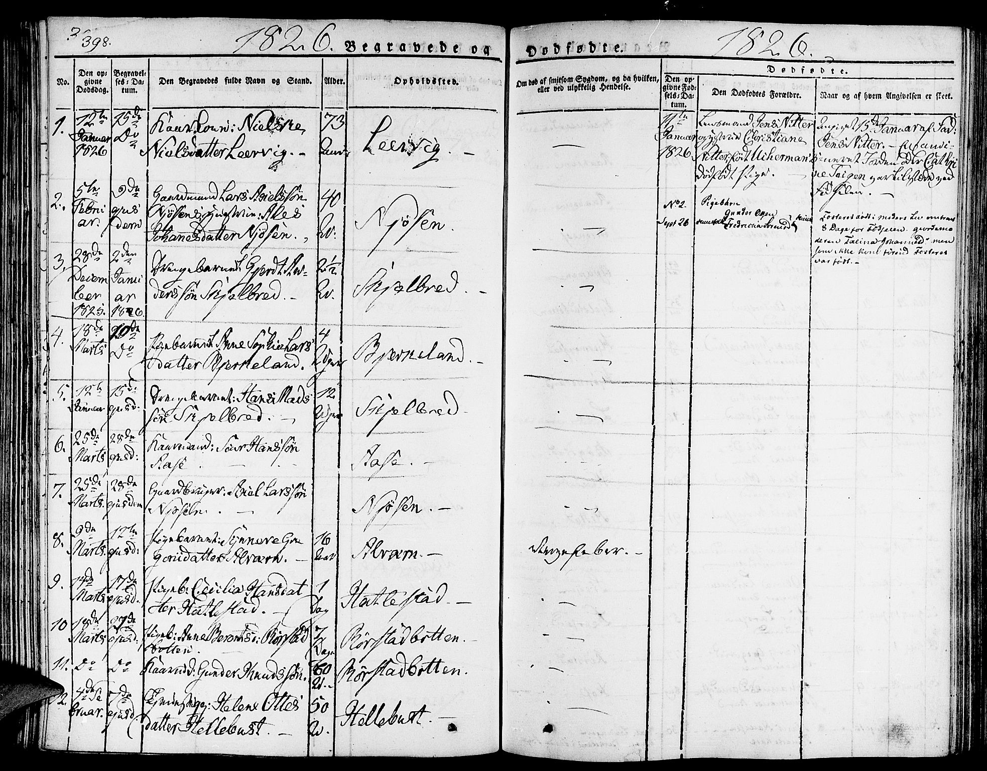Gaular sokneprestembete, AV/SAB-A-80001/H/Haa: Parish register (official) no. A 3, 1821-1840, p. 398