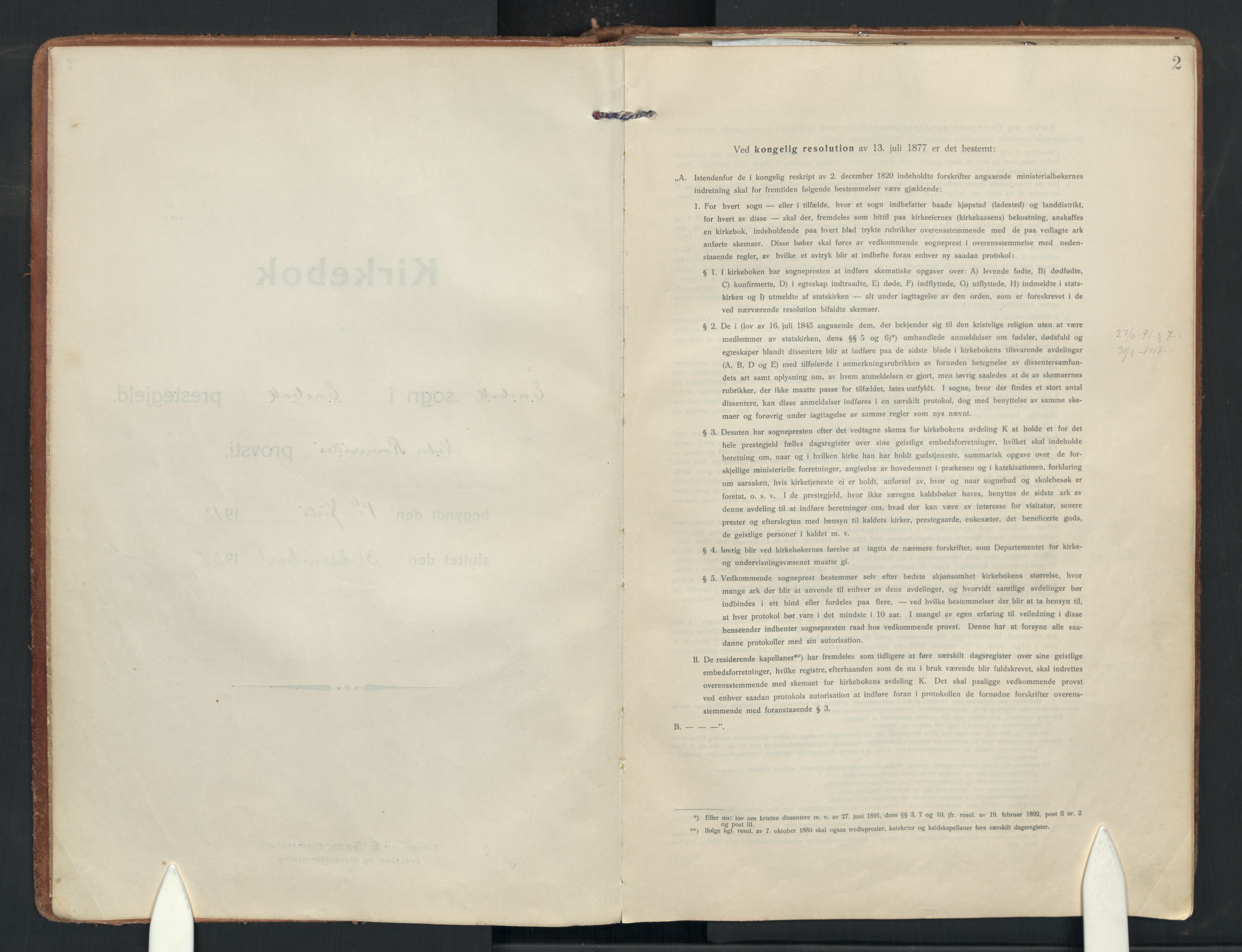 Enebakk prestekontor Kirkebøker, SAO/A-10171c/F/Fa/L0019: Parish register (official) no. I 19, 1912-1935, p. 2