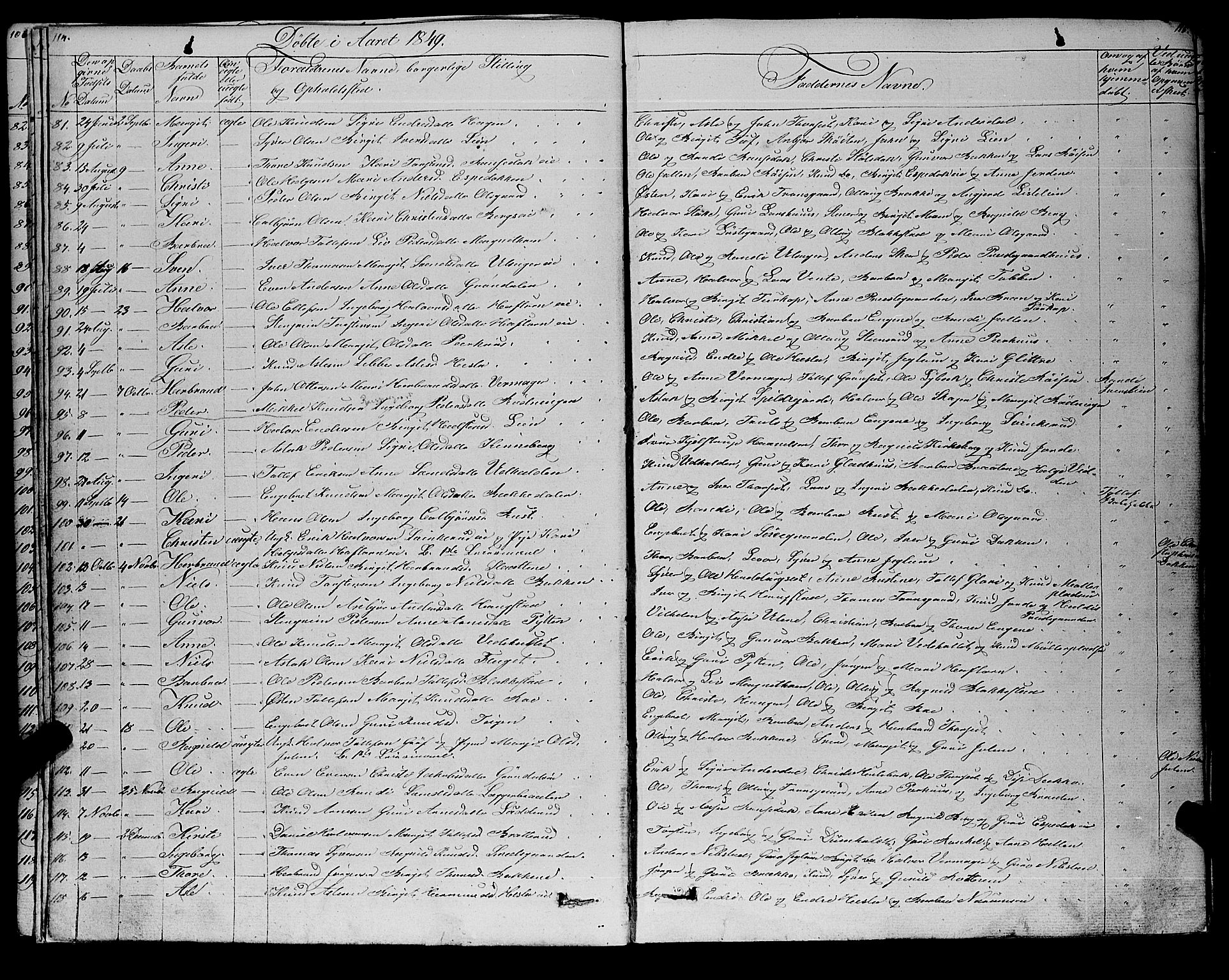 Gol kirkebøker, SAKO/A-226/F/Fa/L0002: Parish register (official) no. I 2, 1837-1863, p. 114-115