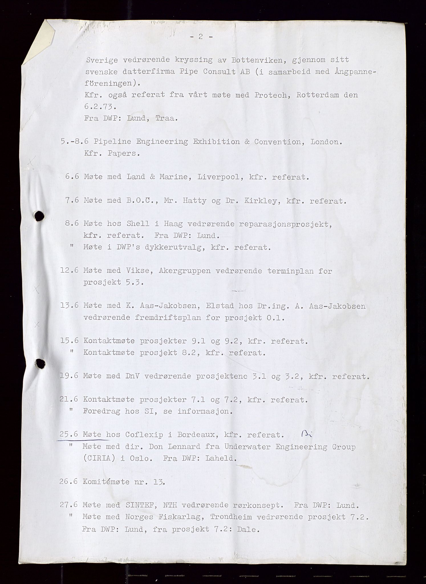 Industridepartementet, Oljekontoret, AV/SAST-A-101348/Di/L0001: DWP, møter juni - november, komiteemøter nr. 19 - 26, 1973-1974, p. 492