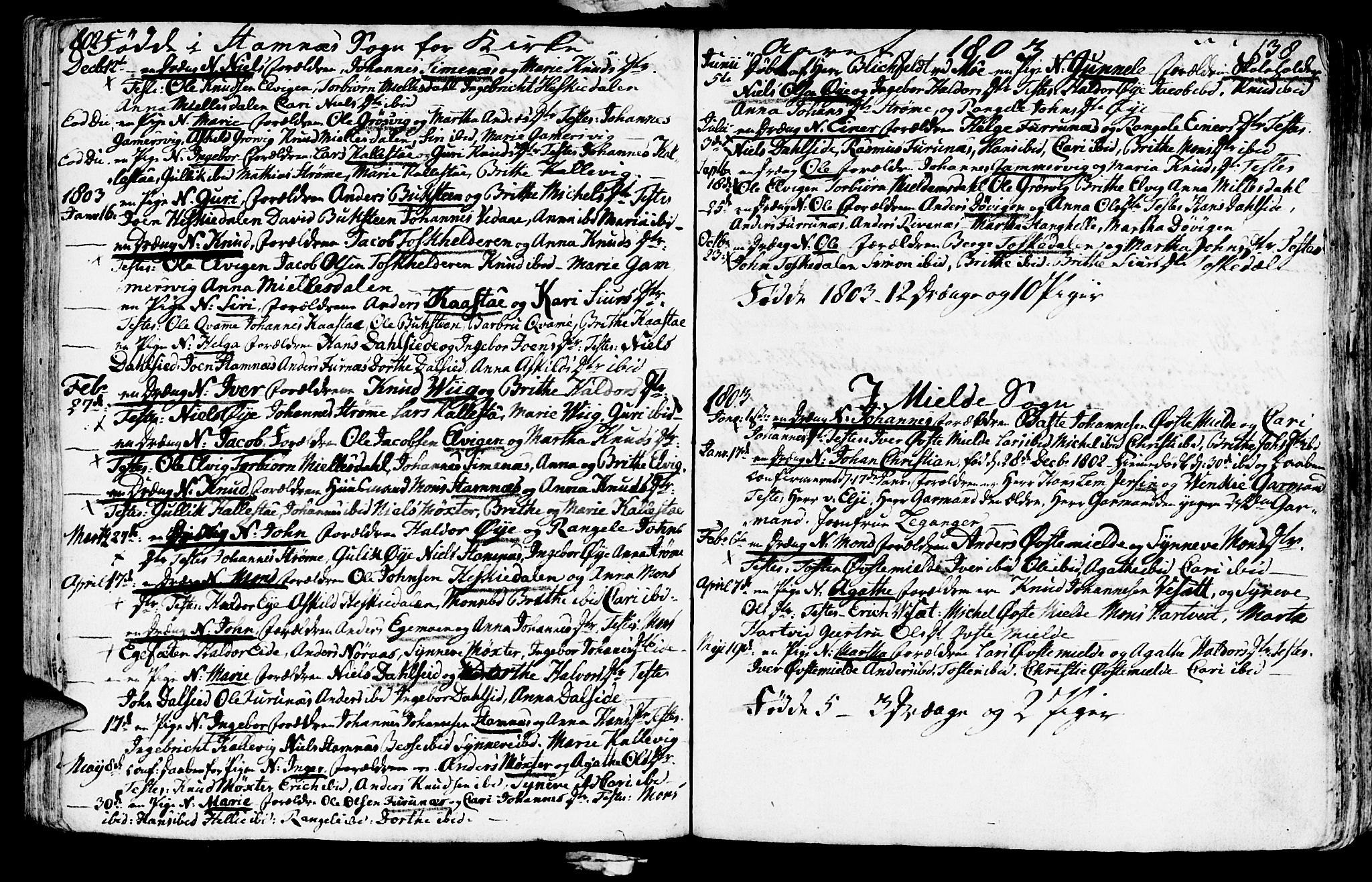 Haus sokneprestembete, AV/SAB-A-75601/H/Haa: Parish register (official) no. A 11, 1796-1816, p. 138