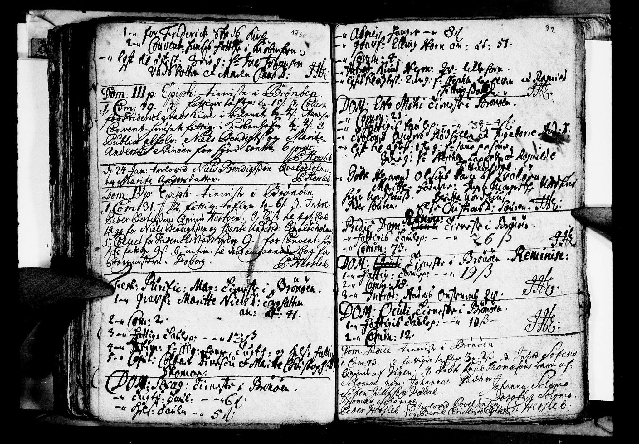 Ministerialprotokoller, klokkerbøker og fødselsregistre - Nordland, SAT/A-1459/813/L0194: Parish register (official) no. 813A04, 1719-1758, p. 92