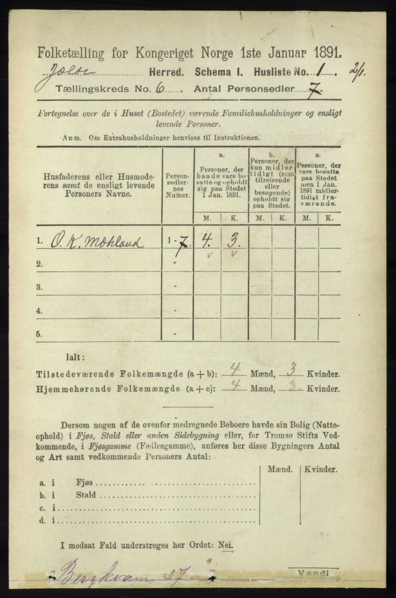 RA, 1891 census for 1138 Jelsa, 1891, p. 1153