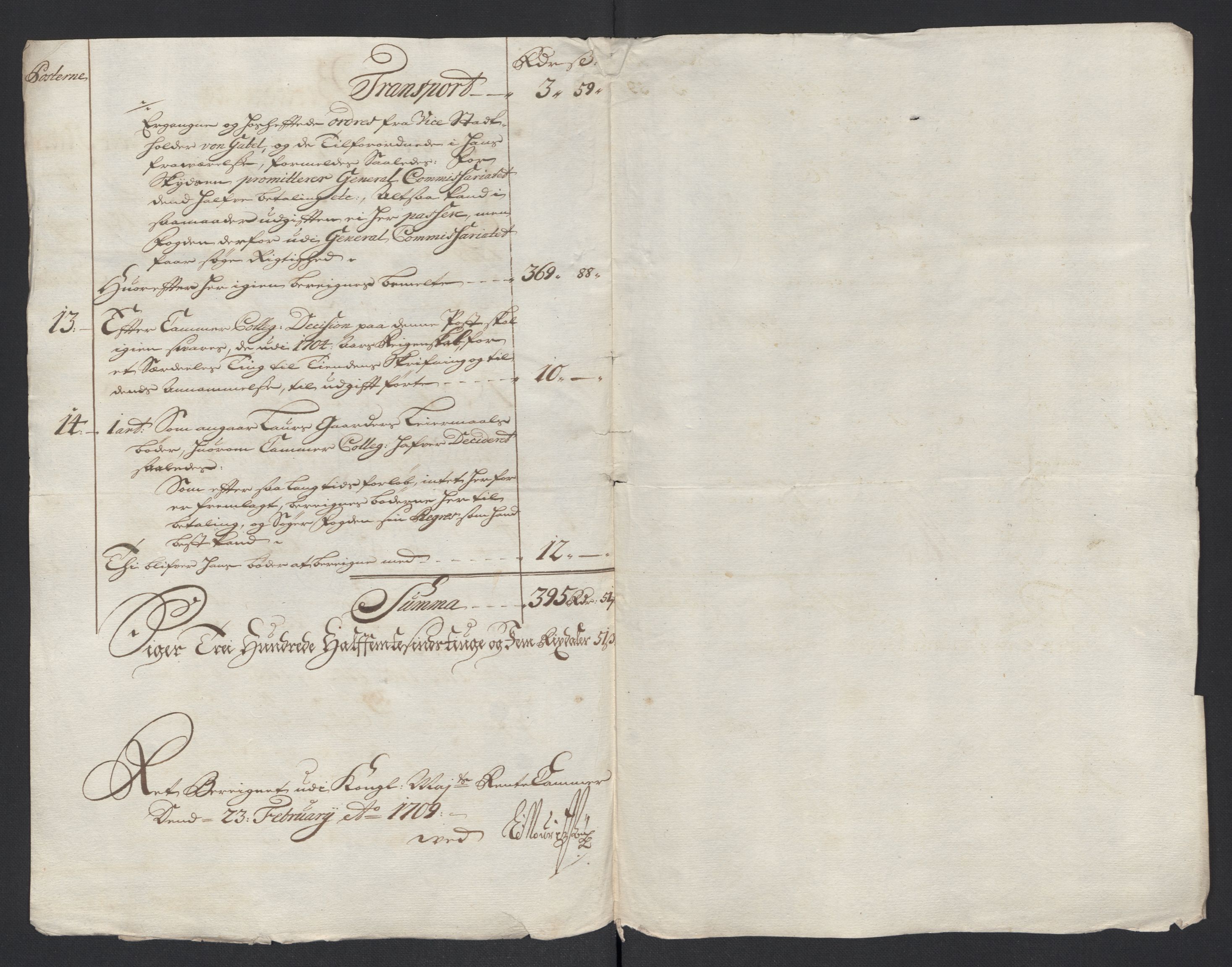 Rentekammeret inntil 1814, Reviderte regnskaper, Fogderegnskap, AV/RA-EA-4092/R11/L0591: Fogderegnskap Nedre Romerike, 1708-1709, p. 319