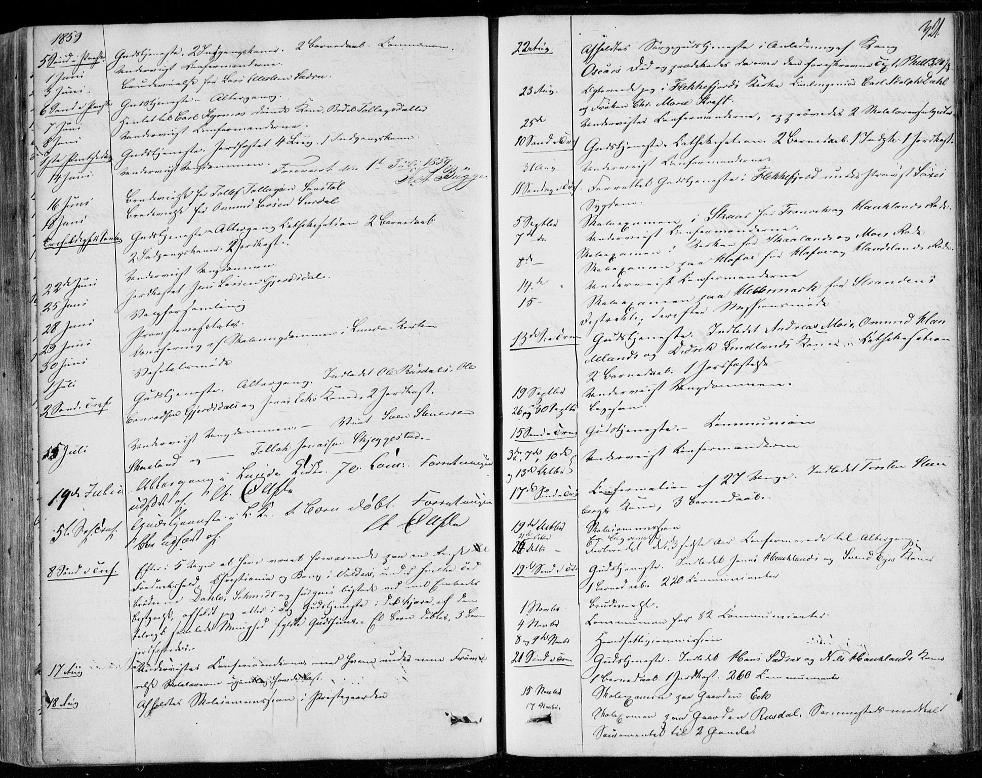 Lund sokneprestkontor, AV/SAST-A-101809/S06/L0009: Parish register (official) no. A 8, 1853-1877, p. 321