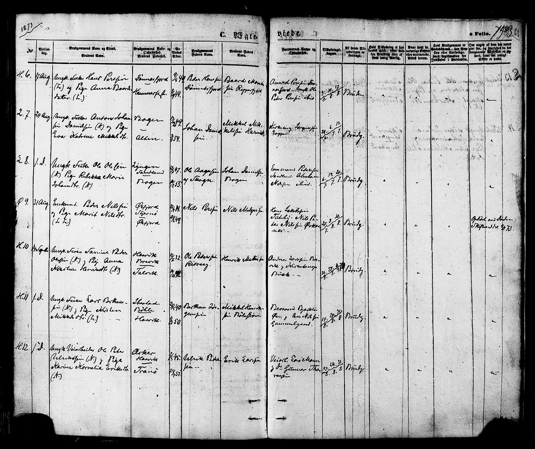 Loppa sokneprestkontor, AV/SATØ-S-1339/H/Ha/L0005kirke: Parish register (official) no. 5, 1869-1878, p. 153