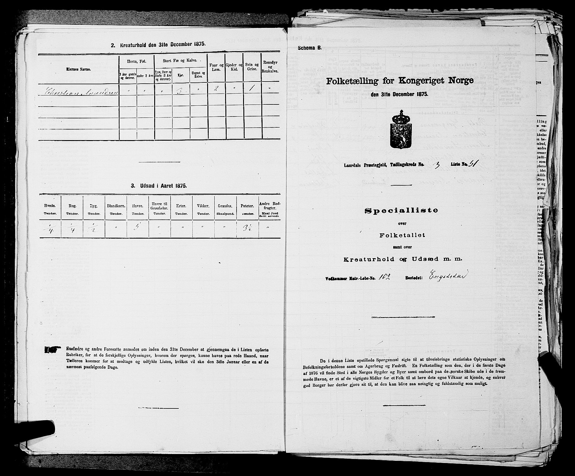 SAKO, 1875 census for 0728P Lardal, 1875, p. 512